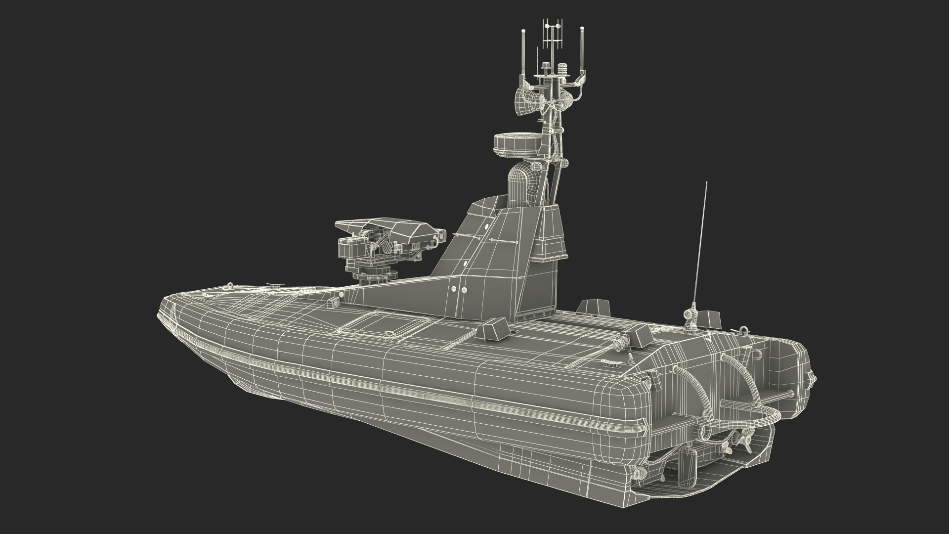 3D Protector Unmanned Surface Vehicle USV model