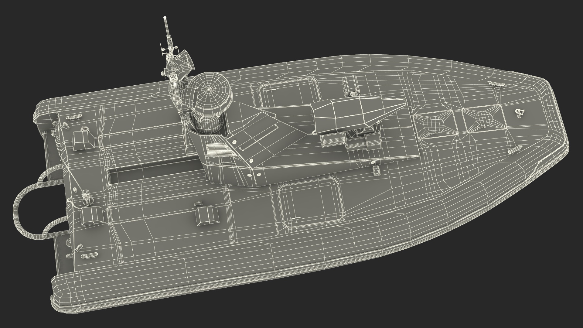 3D Protector Unmanned Surface Vehicle USV model