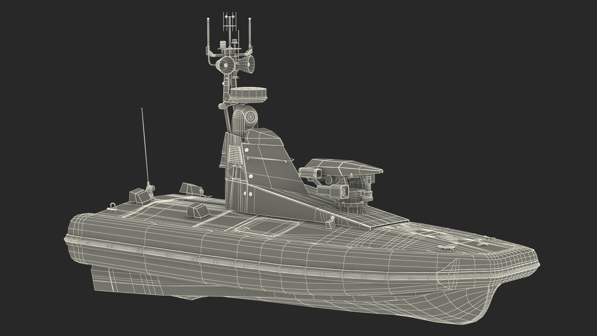 3D Protector Unmanned Surface Vehicle USV model