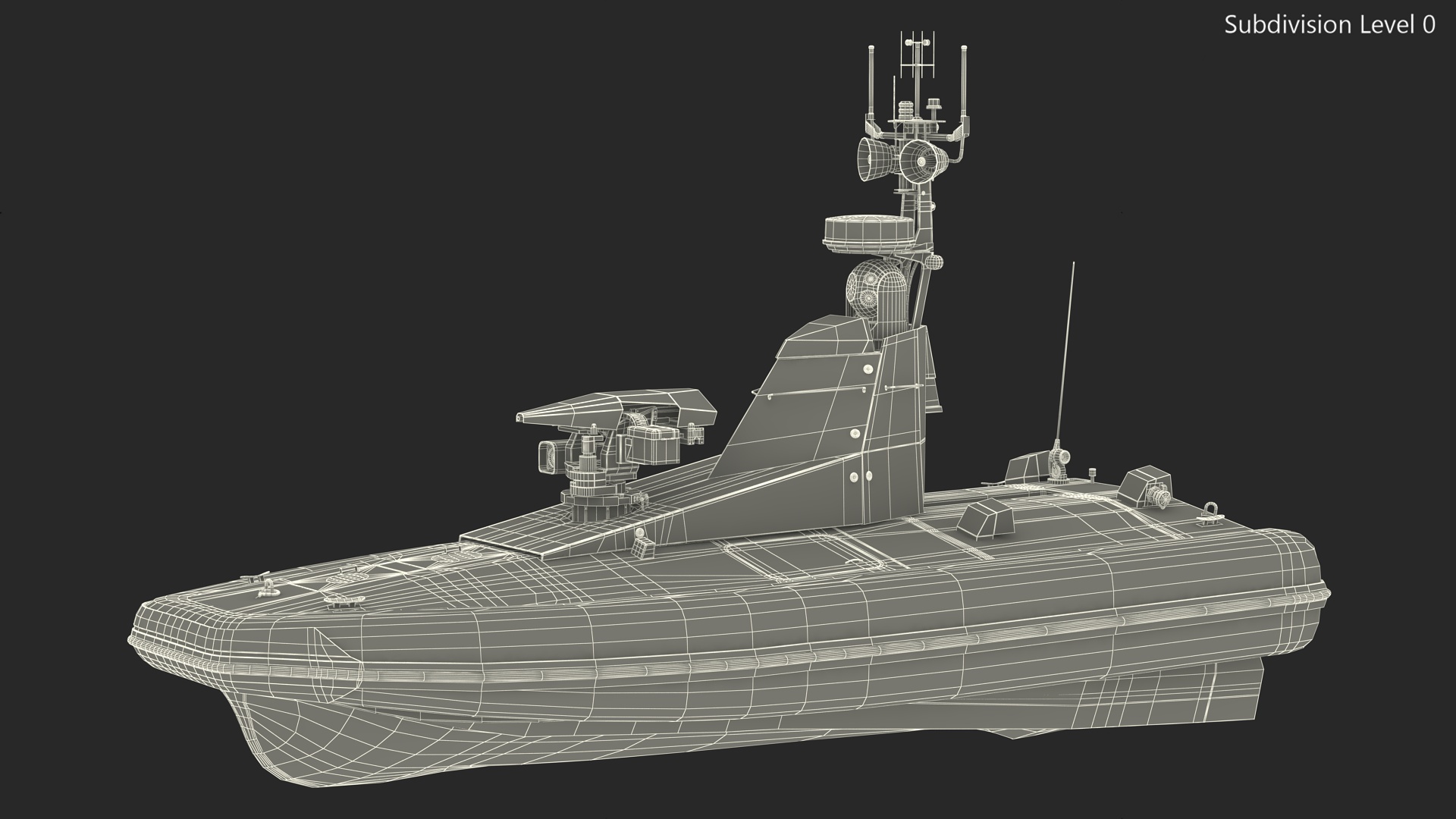 3D Protector Unmanned Surface Vehicle USV model