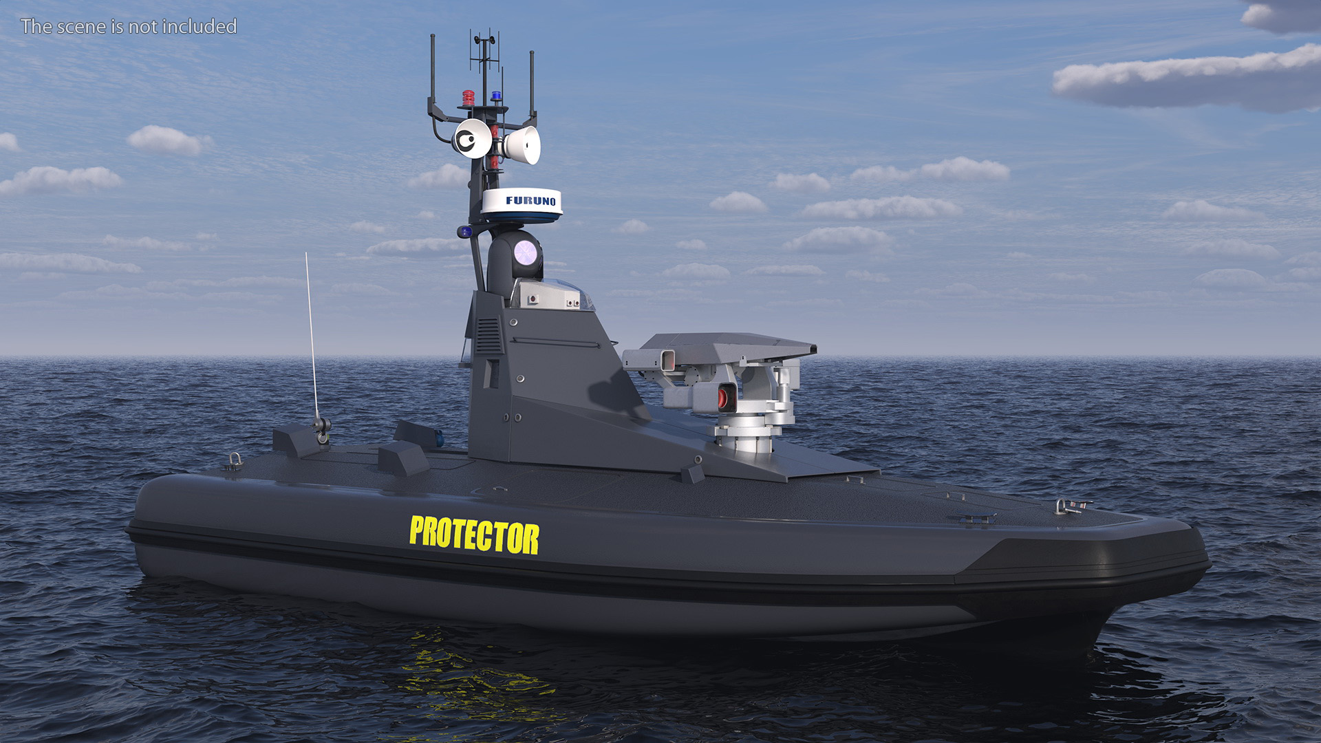 3D Protector Unmanned Surface Vehicle USV model