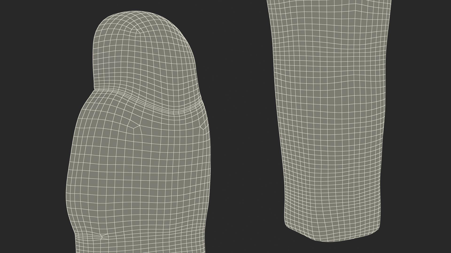3D Bottom Part Stone Egyptian Sarcophagus model