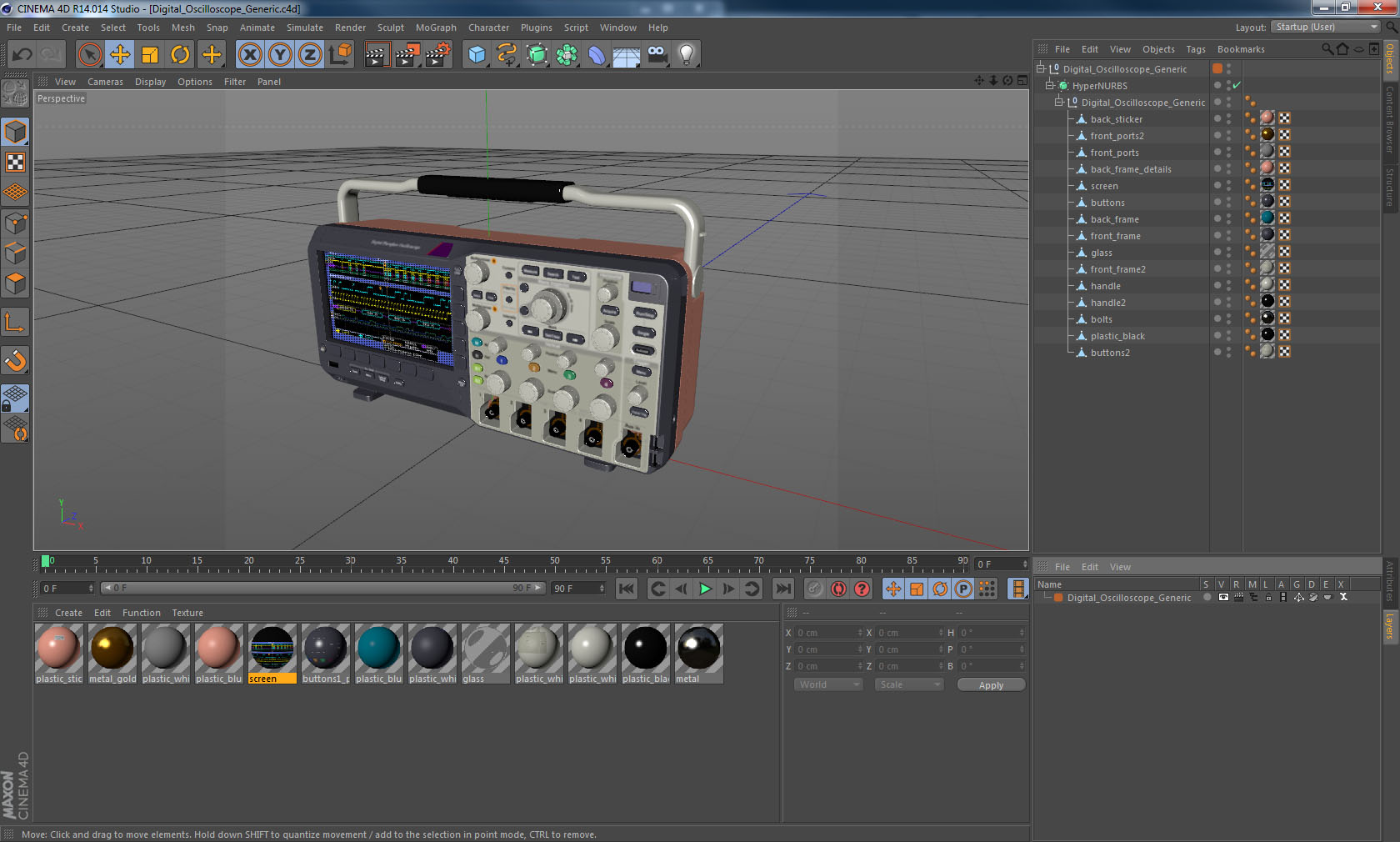 3D Digital Oscilloscope Generic model