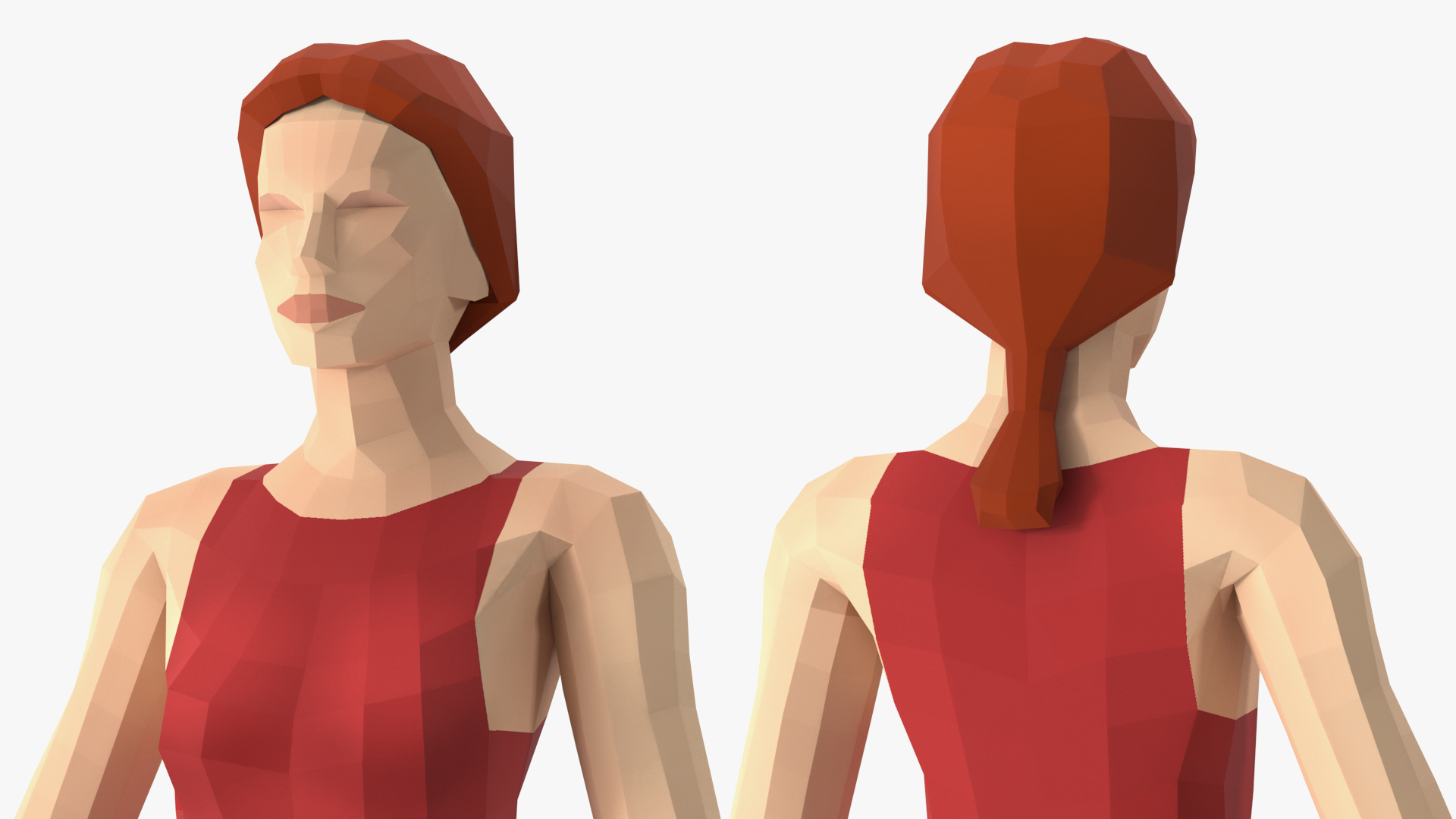 3D model Lifeguard Low Poly Rigged