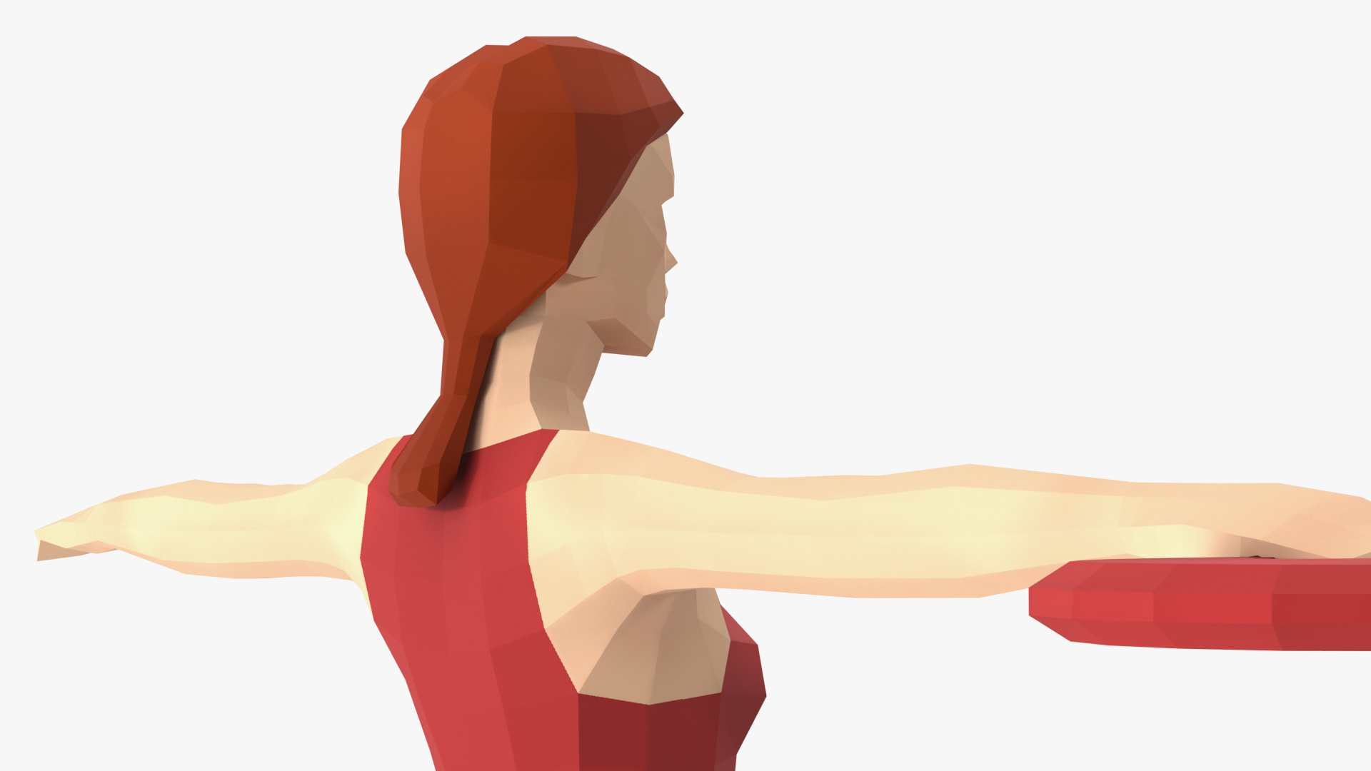 3D model Lifeguard Low Poly Rigged