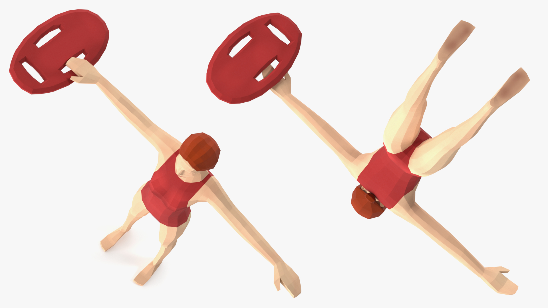 3D model Lifeguard Low Poly Rigged