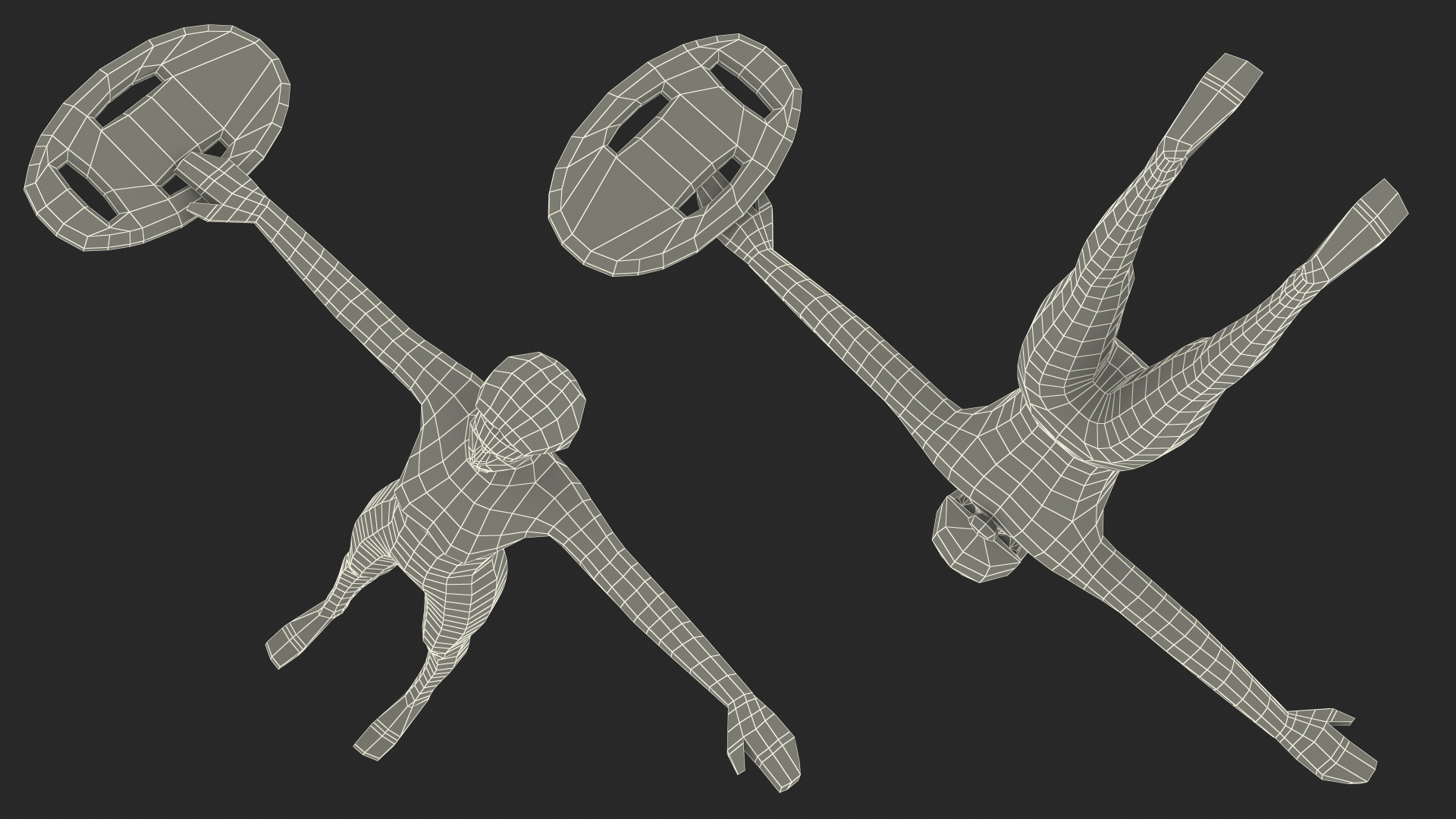 3D model Lifeguard Low Poly Rigged