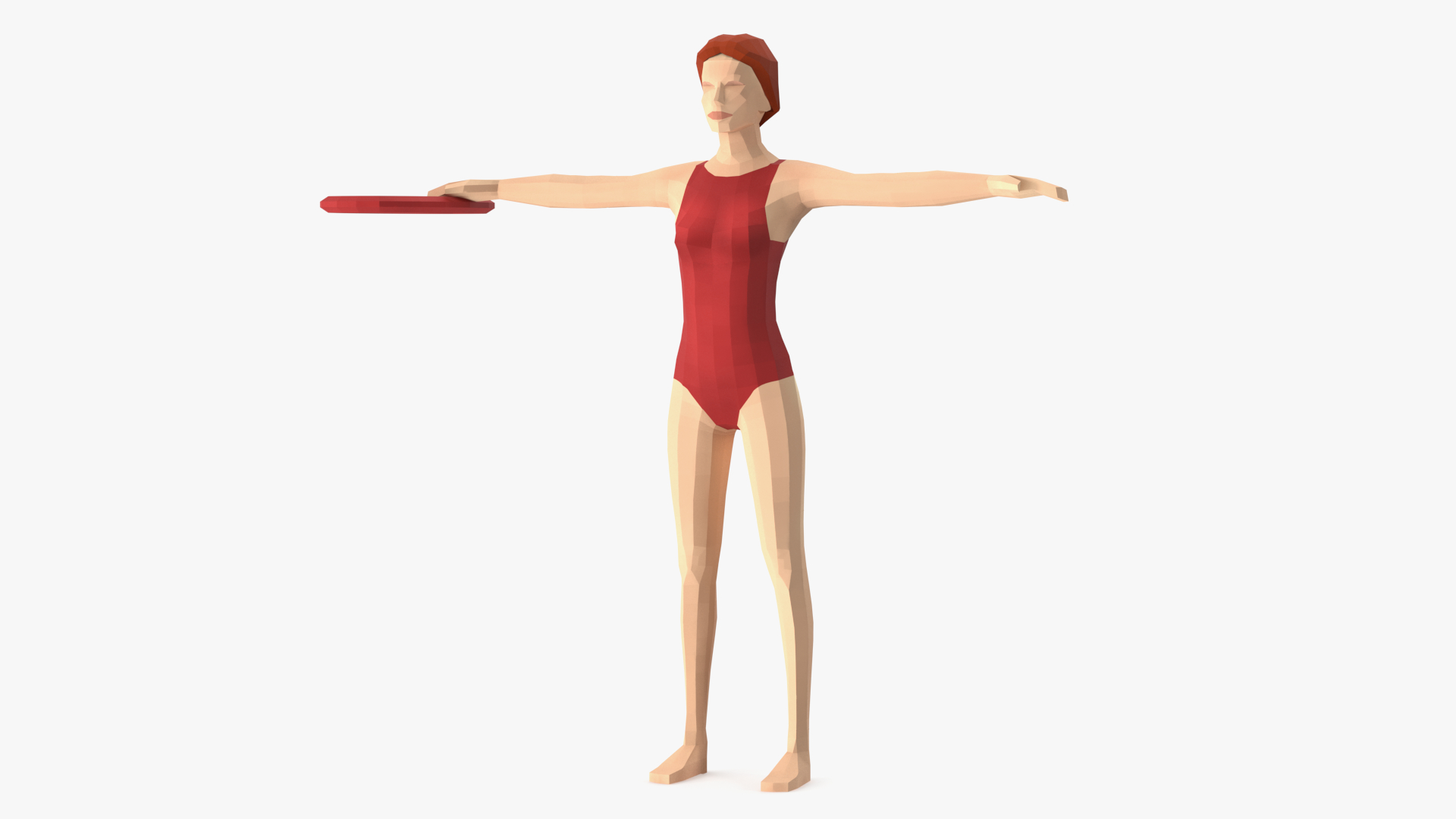 3D model Lifeguard Low Poly Rigged