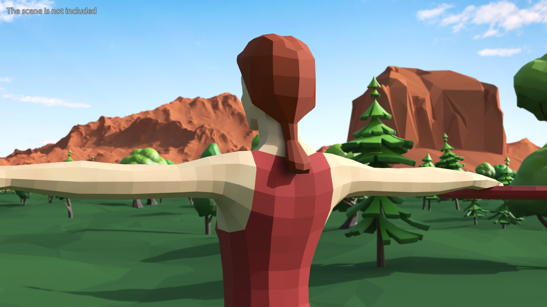 3D model Lifeguard Low Poly Rigged