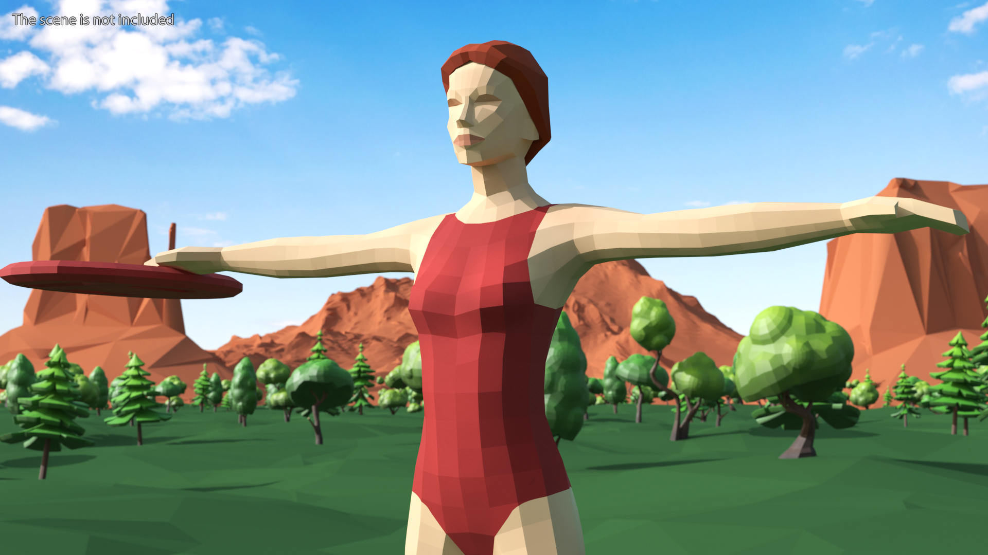 3D model Lifeguard Low Poly Rigged