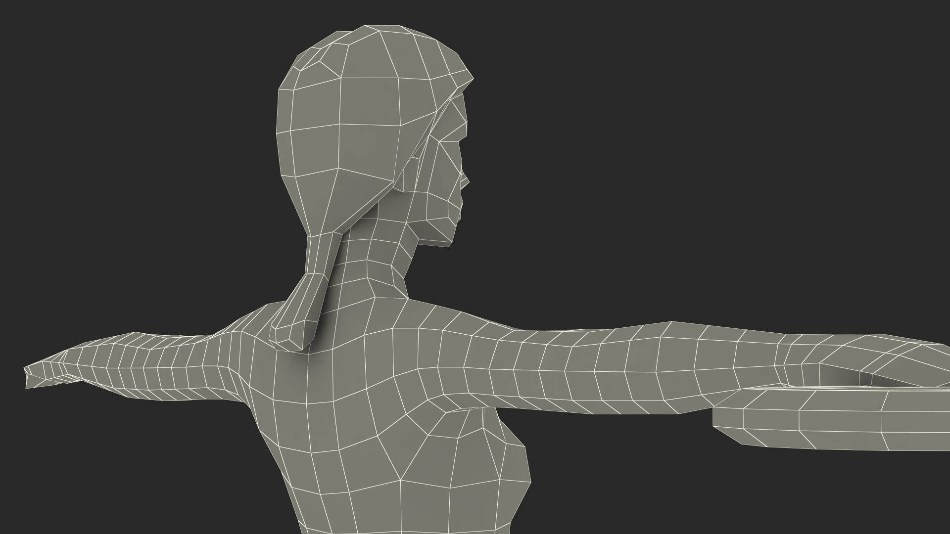 3D model Lifeguard Low Poly Rigged