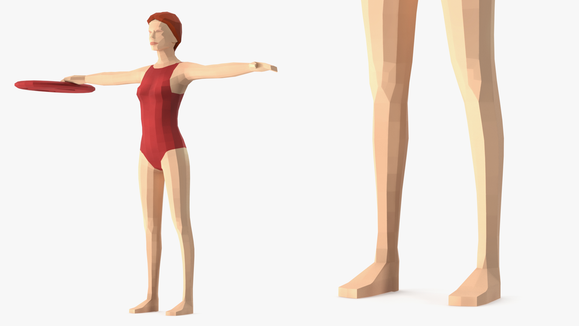 3D model Lifeguard Low Poly Rigged