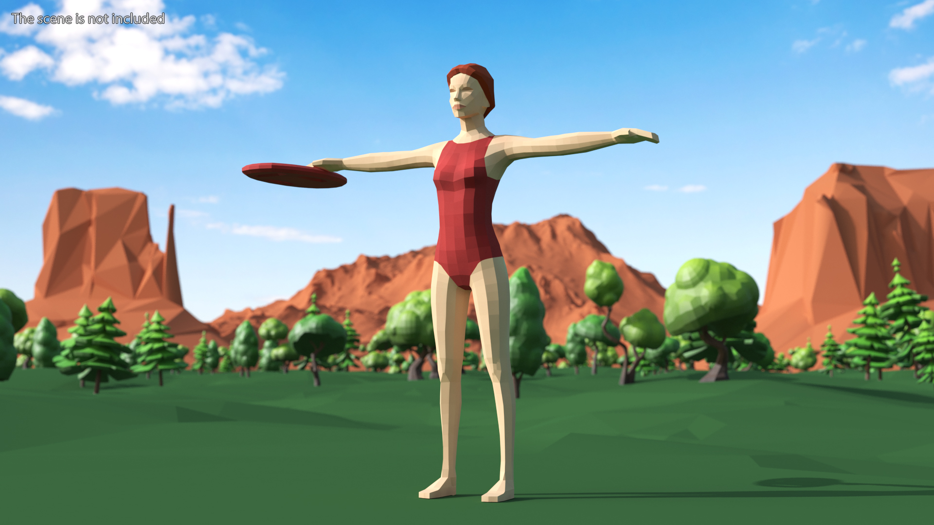 3D model Lifeguard Low Poly Rigged