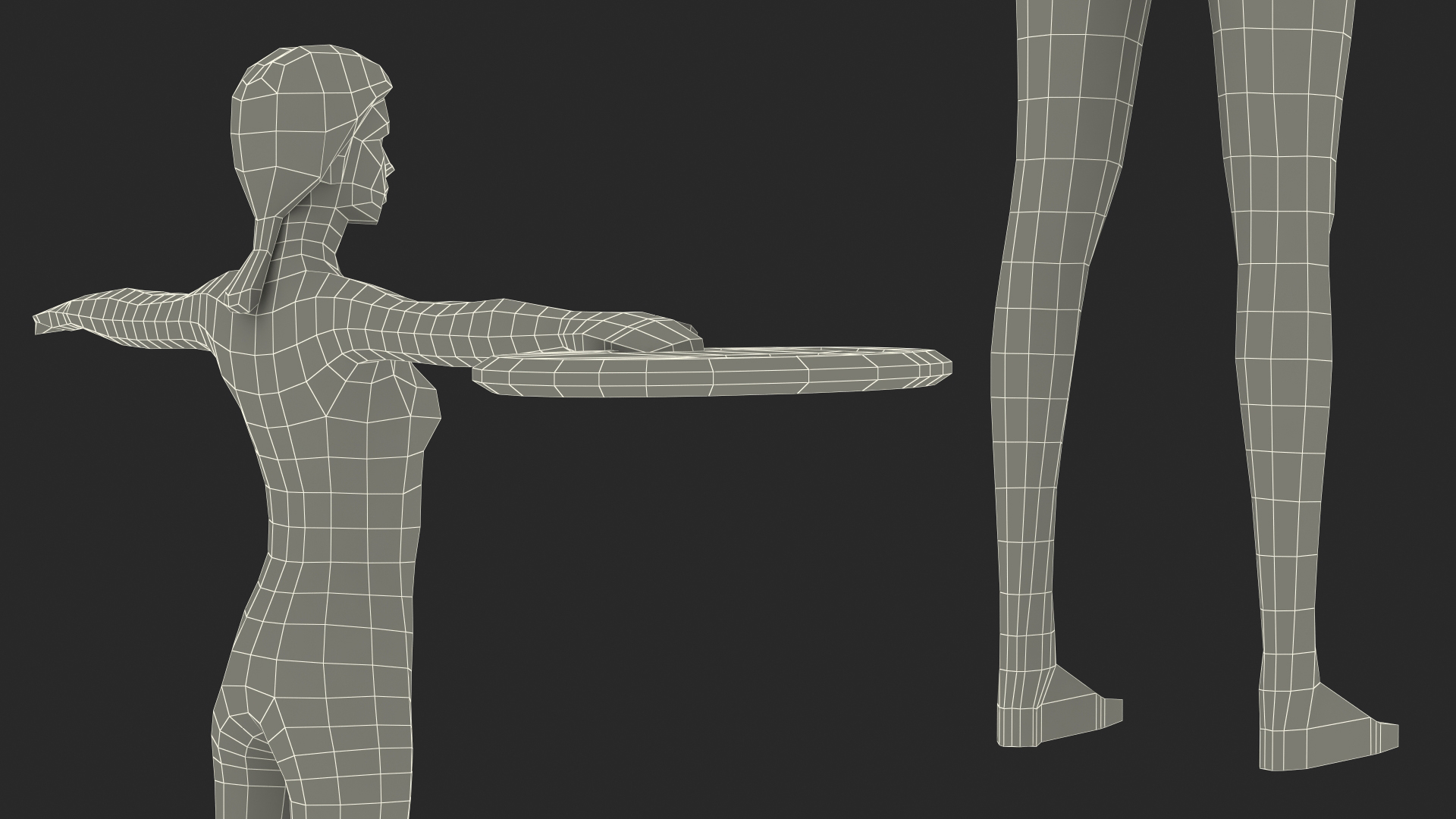 3D model Lifeguard Low Poly Rigged