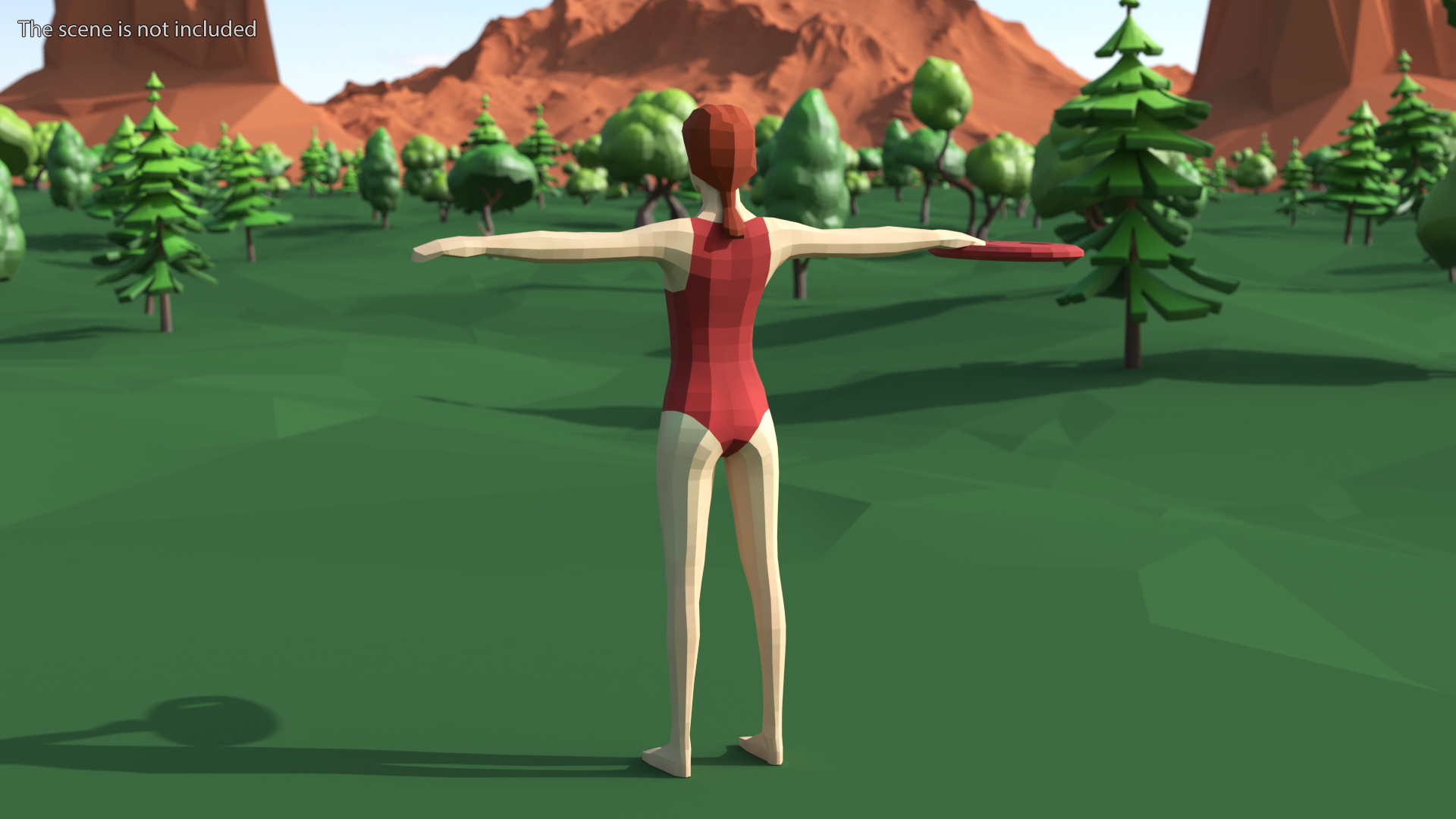 3D model Lifeguard Low Poly Rigged