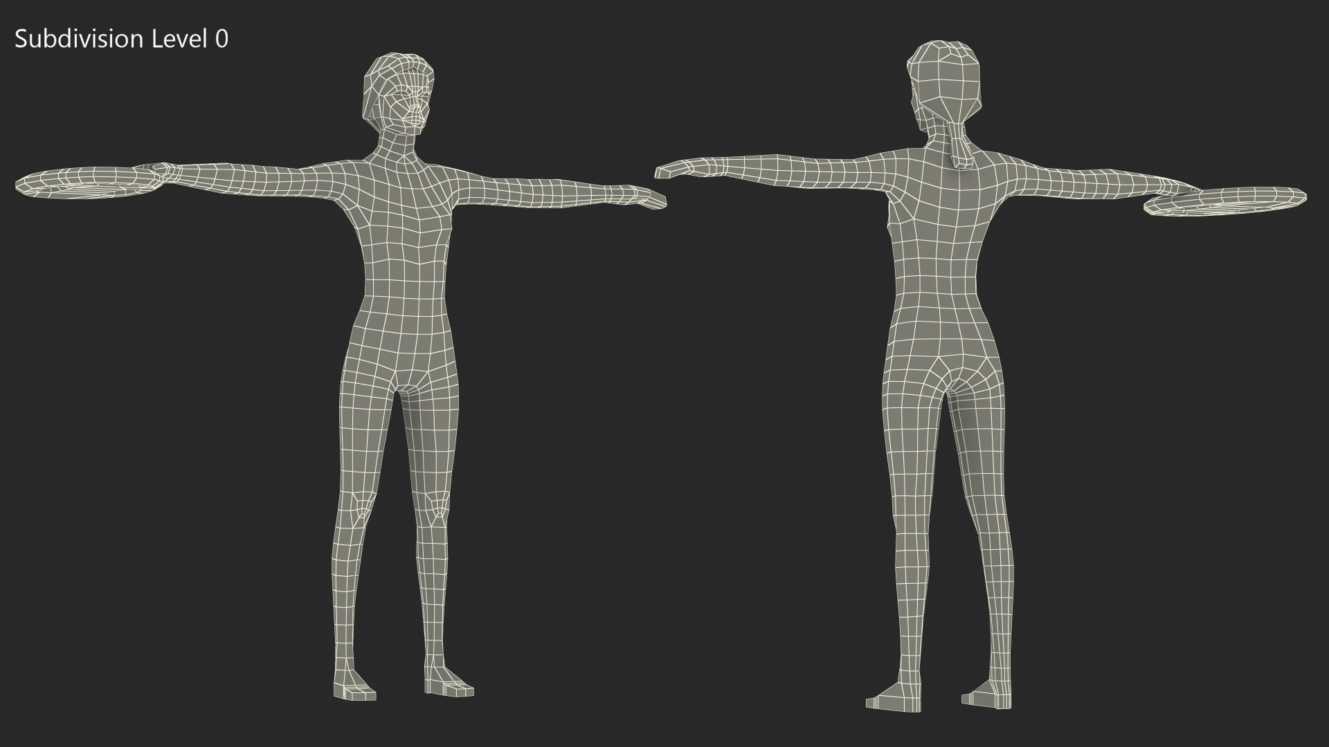 3D model Lifeguard Low Poly Rigged