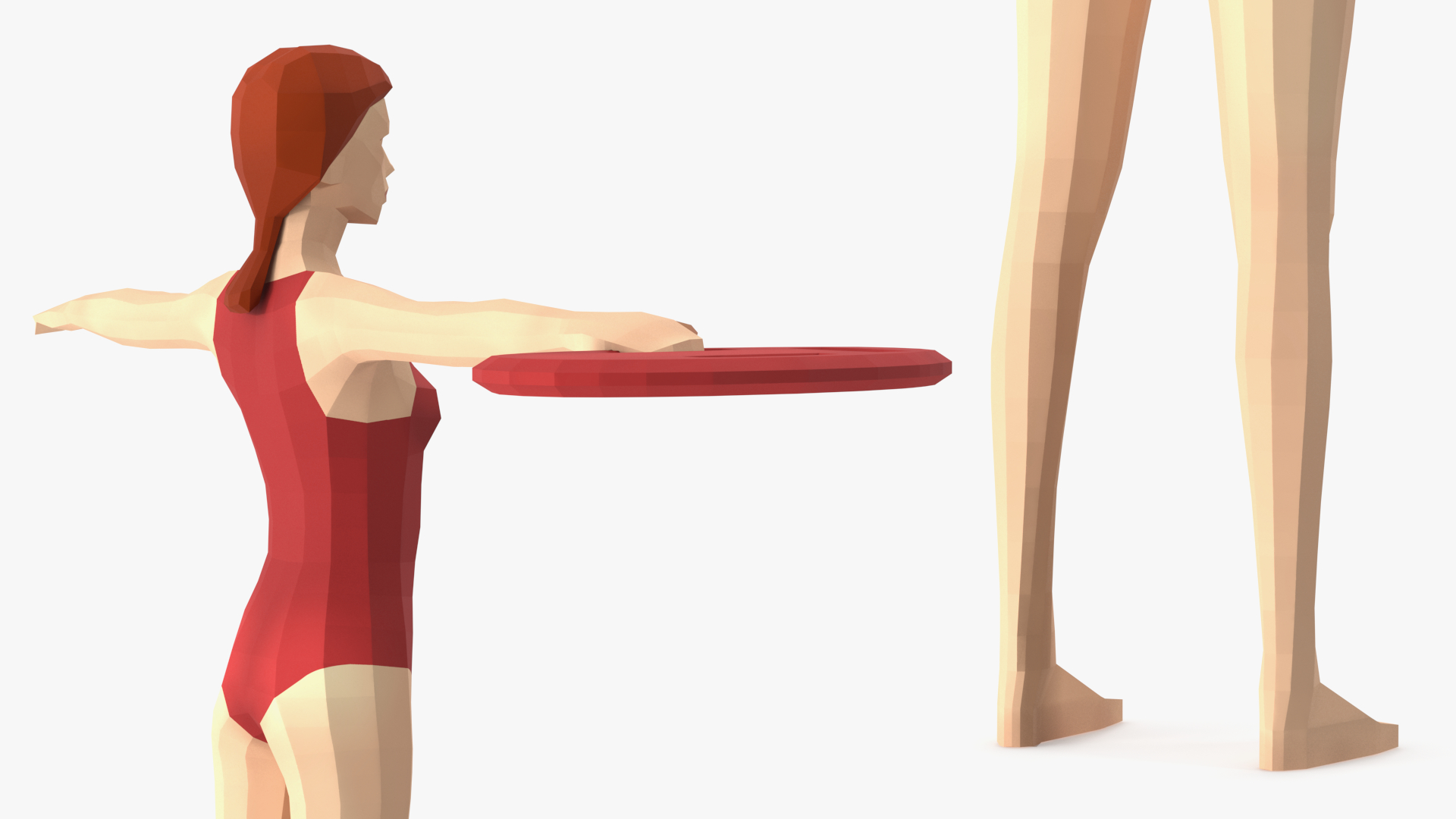 3D model Lifeguard Low Poly Rigged