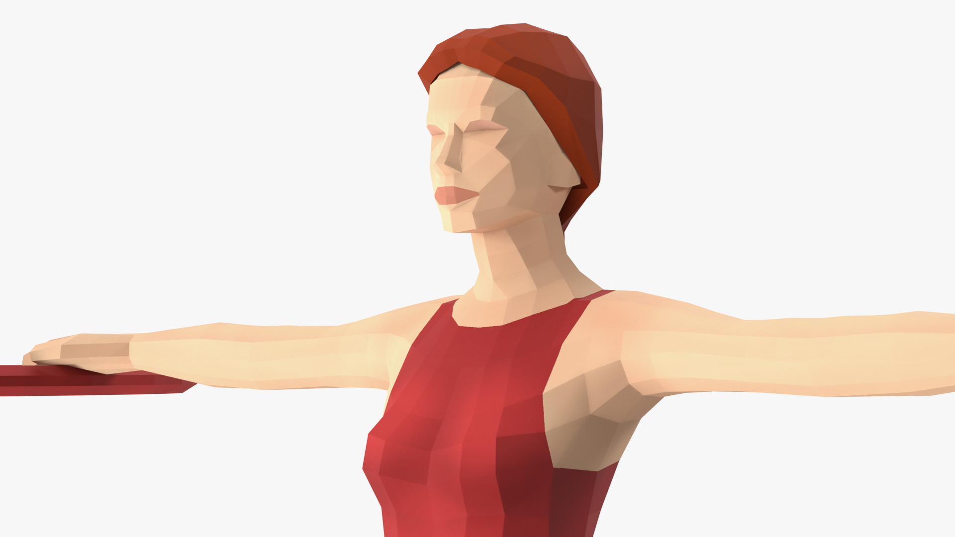 3D model Lifeguard Low Poly Rigged