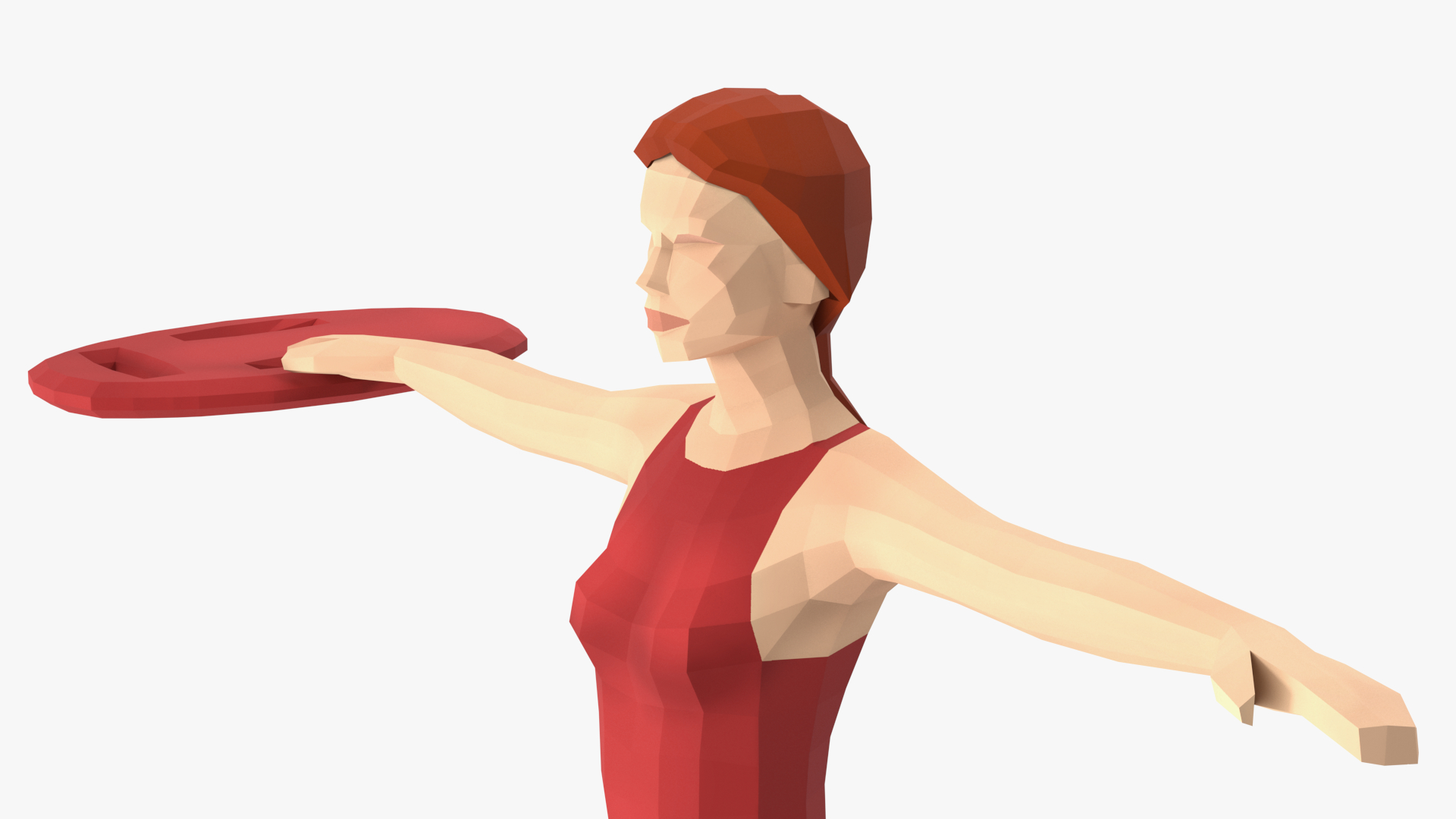 3D model Lifeguard Low Poly Rigged
