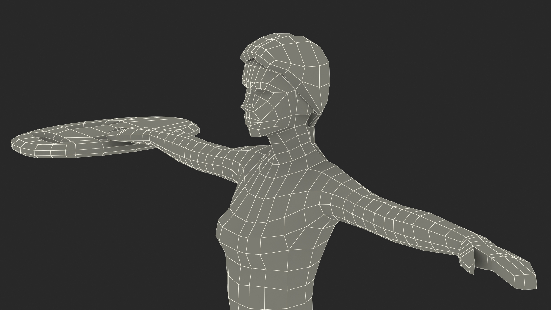 3D model Lifeguard Low Poly Rigged