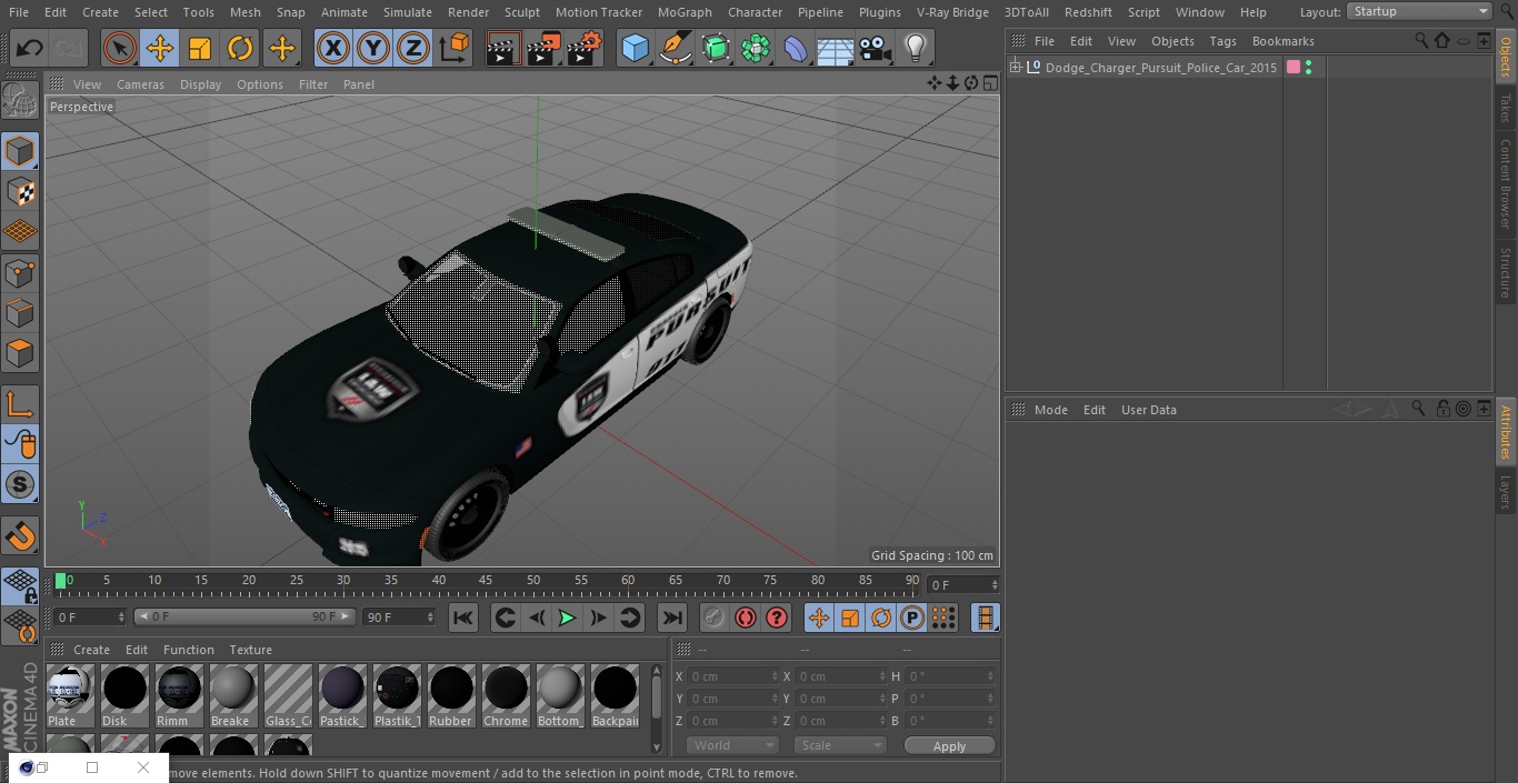 Dodge Charger Pursuit Police Car 2015 3D