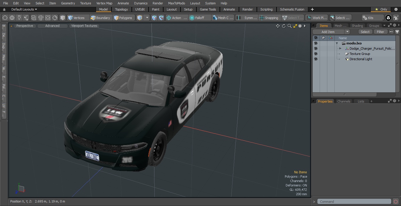 Dodge Charger Pursuit Police Car 2015 3D