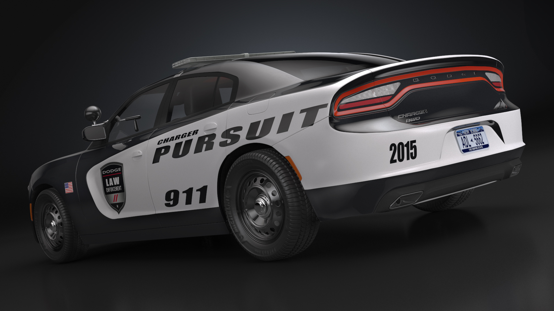 Dodge Charger Pursuit Police Car 2015 3D