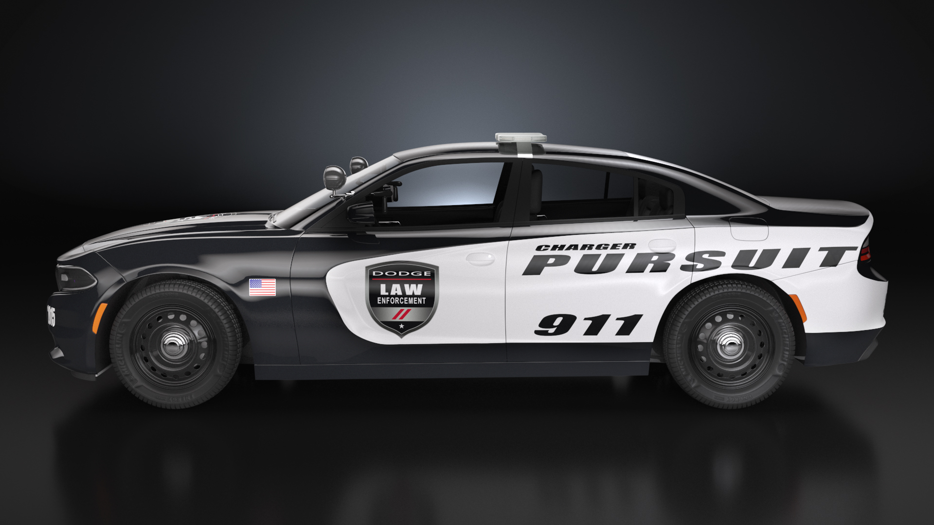 Dodge Charger Pursuit Police Car 2015 3D