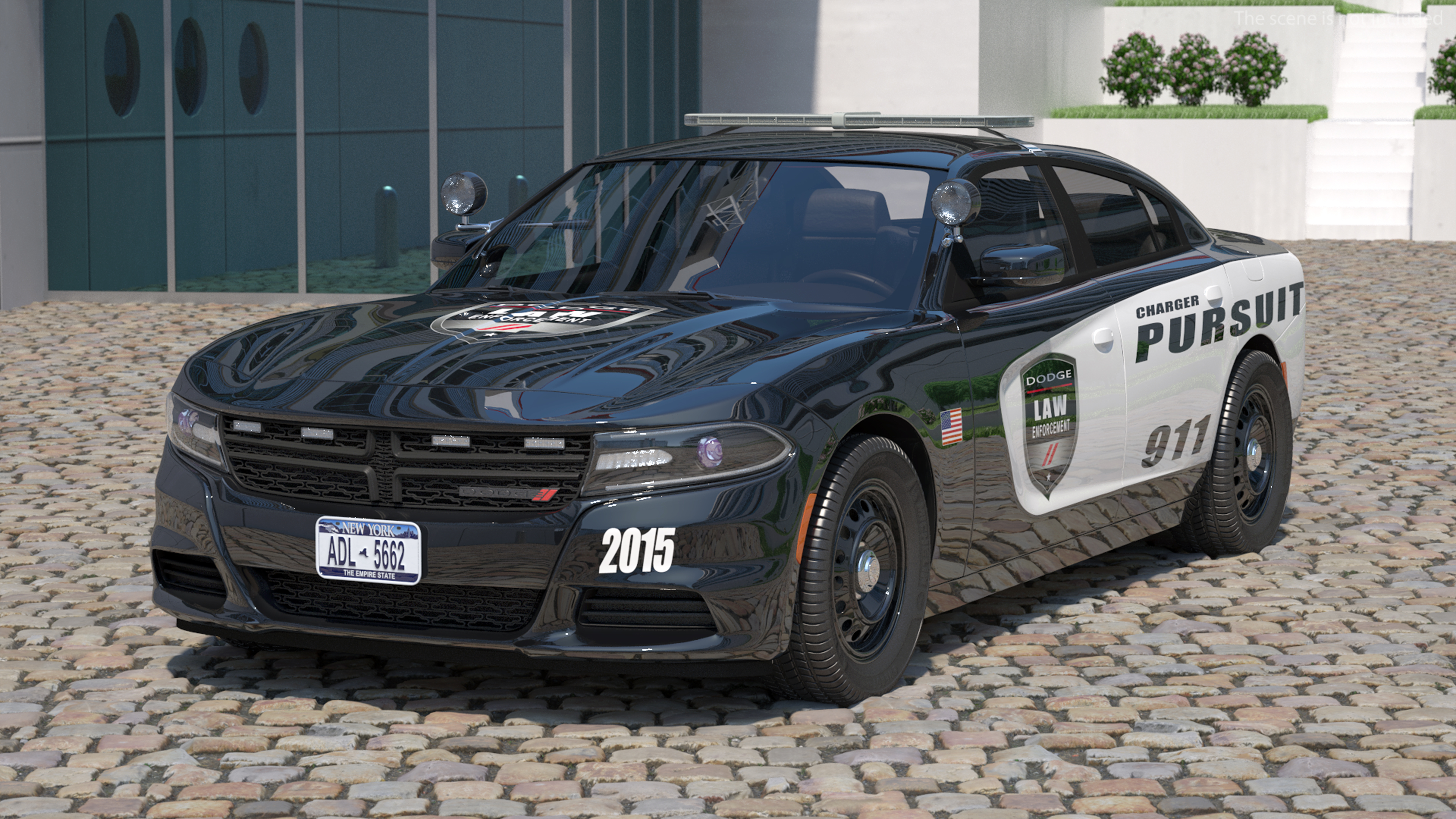 Dodge Charger Pursuit Police Car 2015 3D