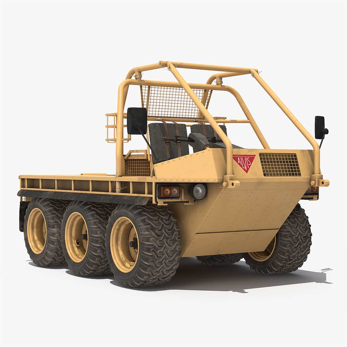 ATMP High Mobility Vehicle Desert 3D Model, view 5