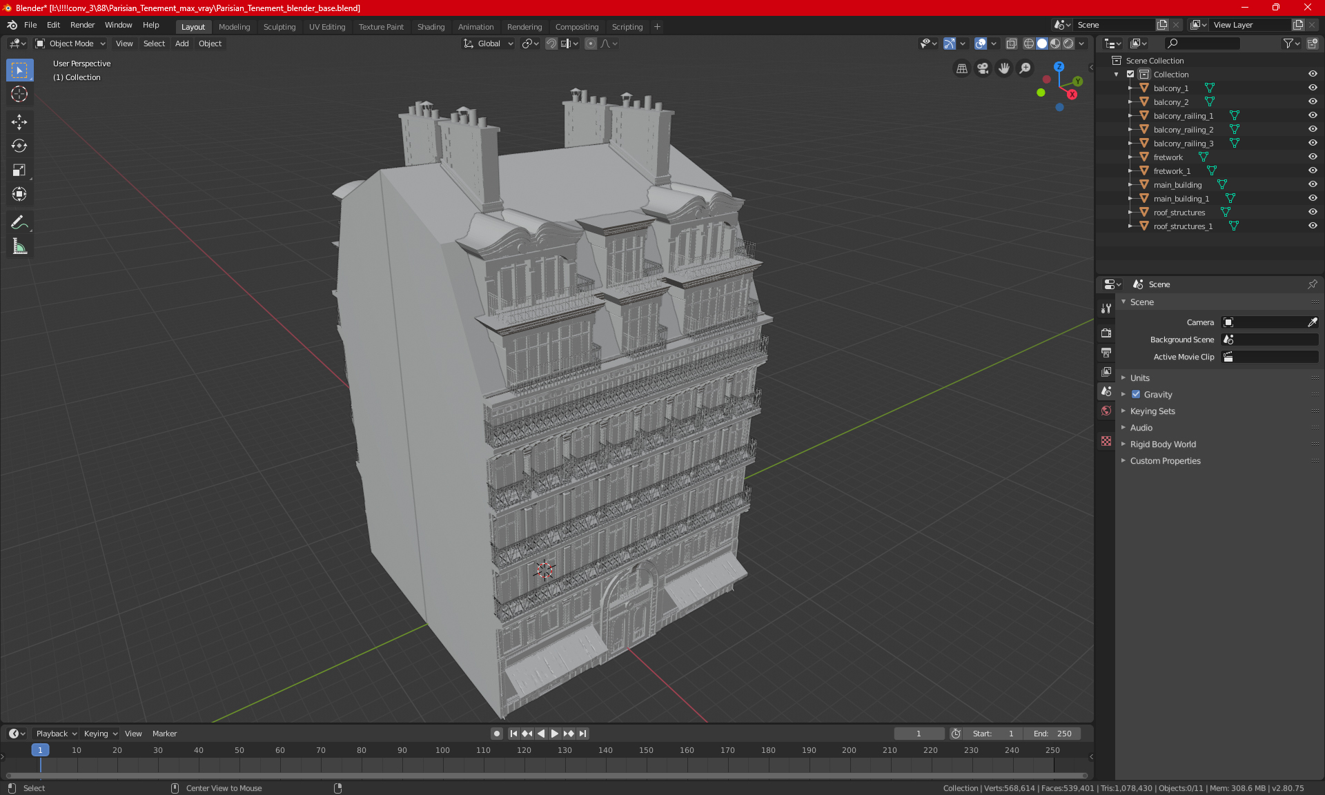 Parisian Tenement 3D