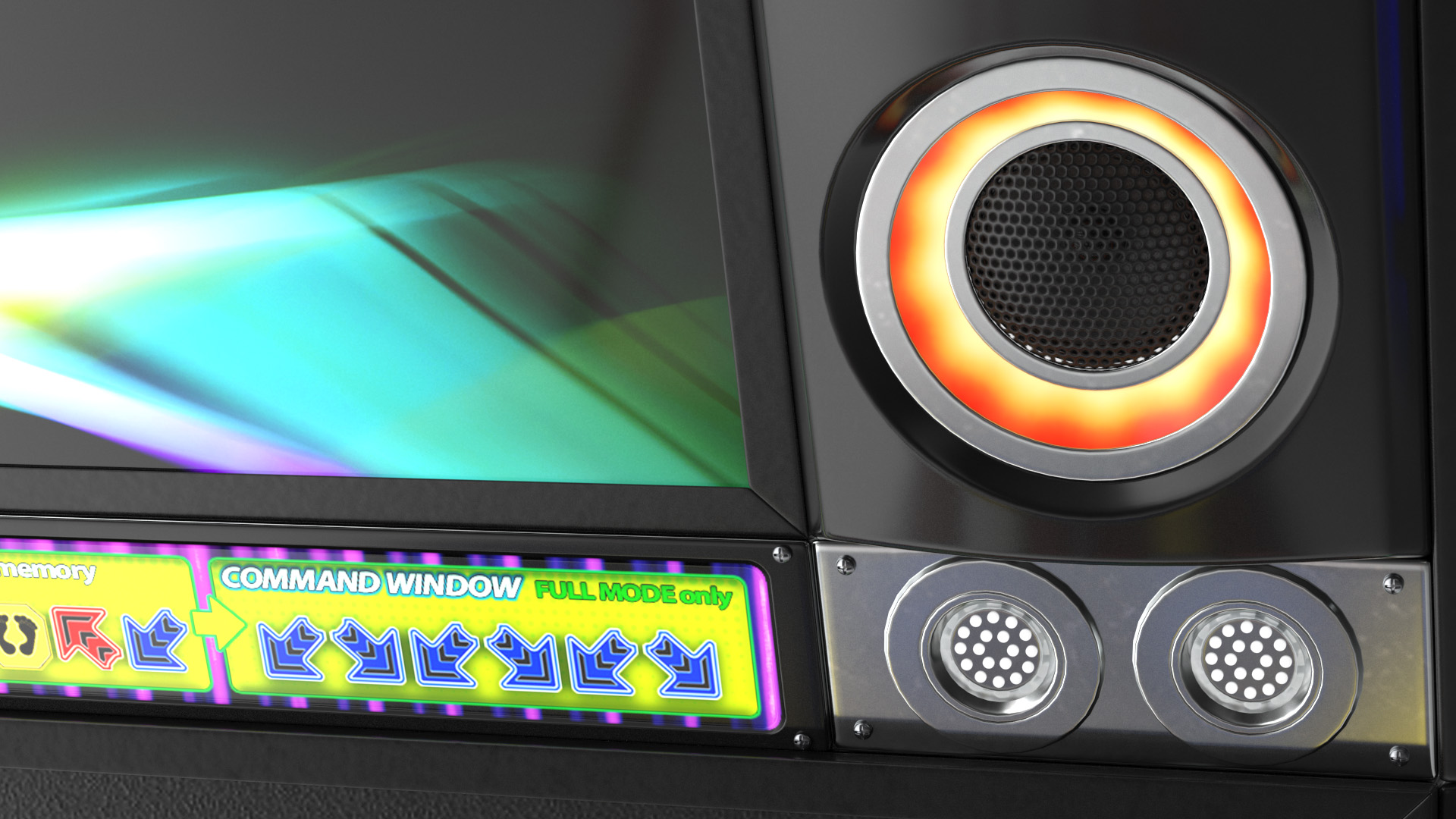 Dance Arcade Machine switched On 3D