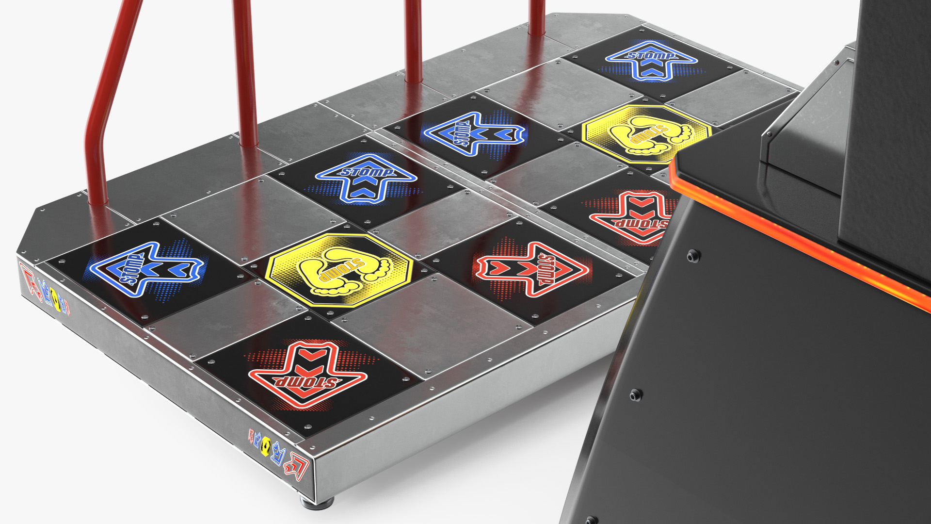 Dance Arcade Machine switched On 3D
