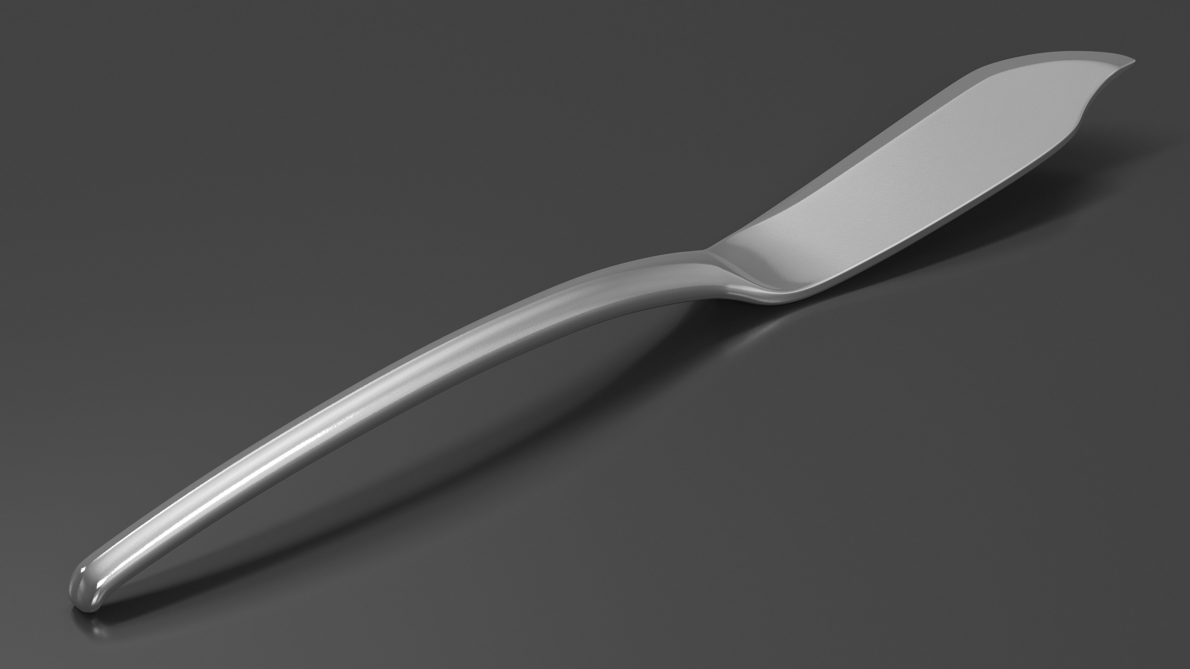 Fish Knife Silver 3D
