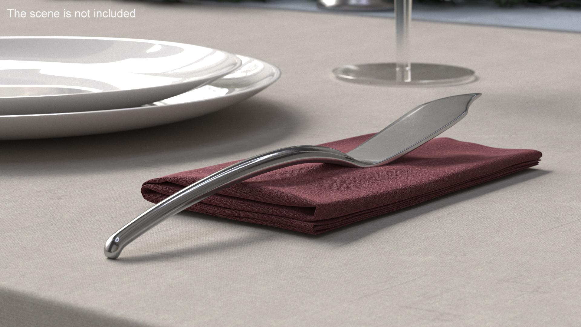 Fish Knife Silver 3D