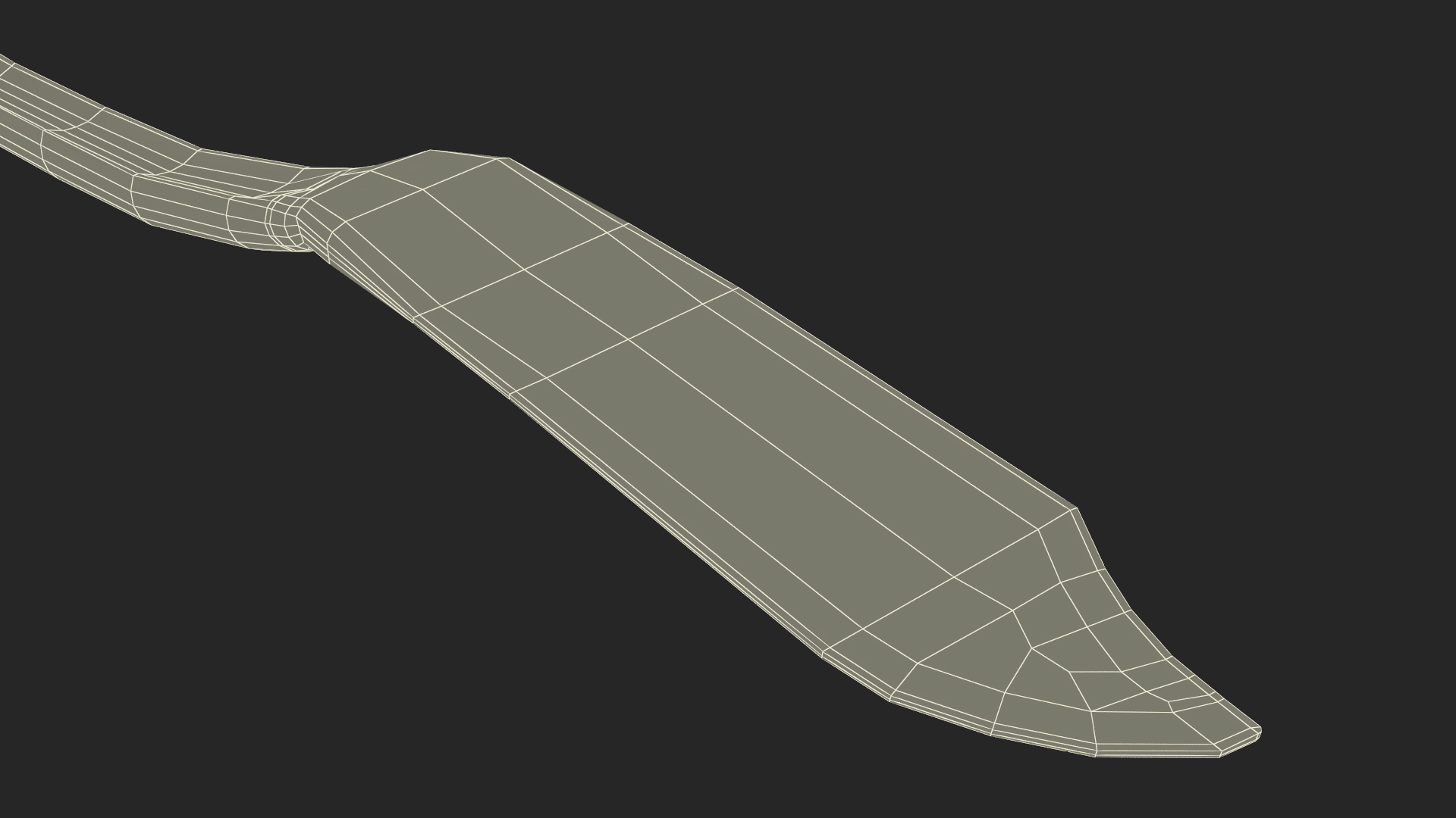 Fish Knife Silver 3D