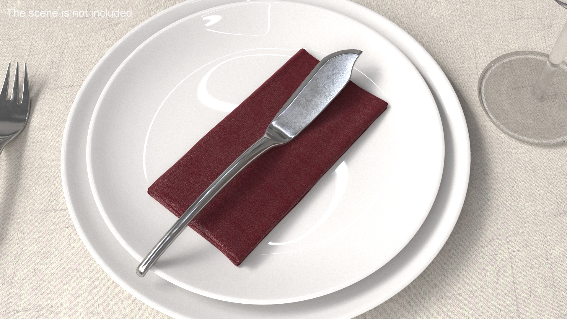 Fish Knife Silver 3D
