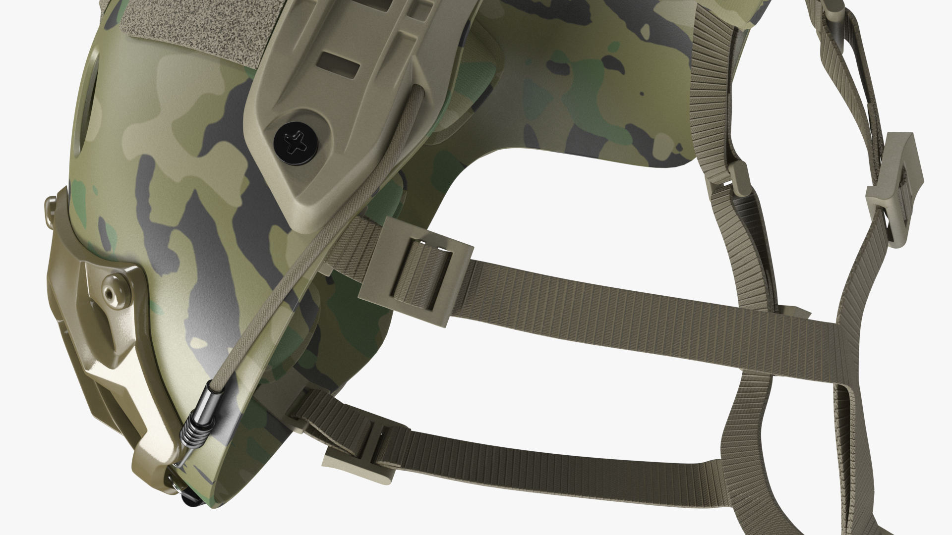 Camouflage Airsoft Tactical Helmet 3D model