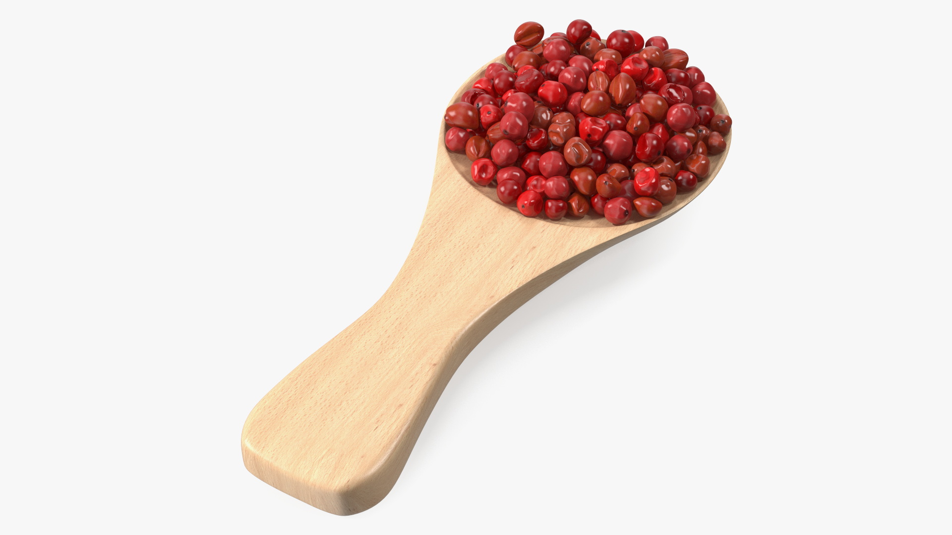 Spoon of Red Dried Peppercorn 3D model