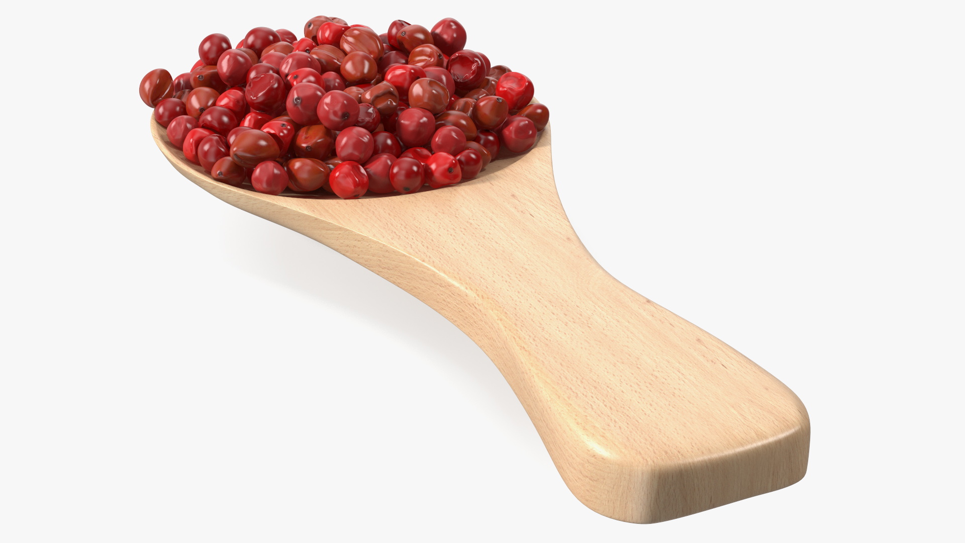 Spoon of Red Dried Peppercorn 3D model