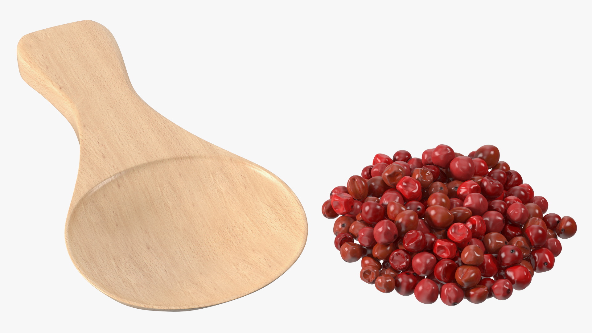 Spoon of Red Dried Peppercorn 3D model