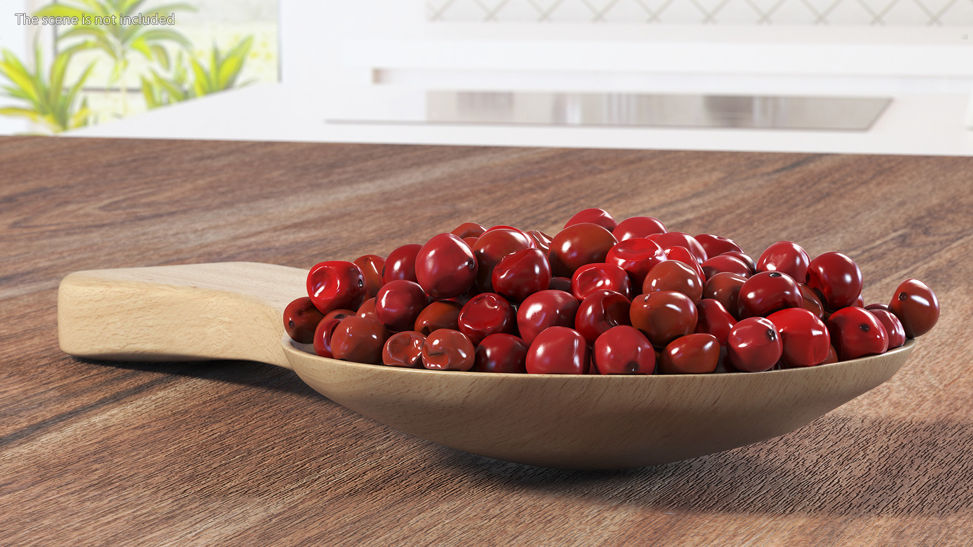 Spoon of Red Dried Peppercorn 3D model