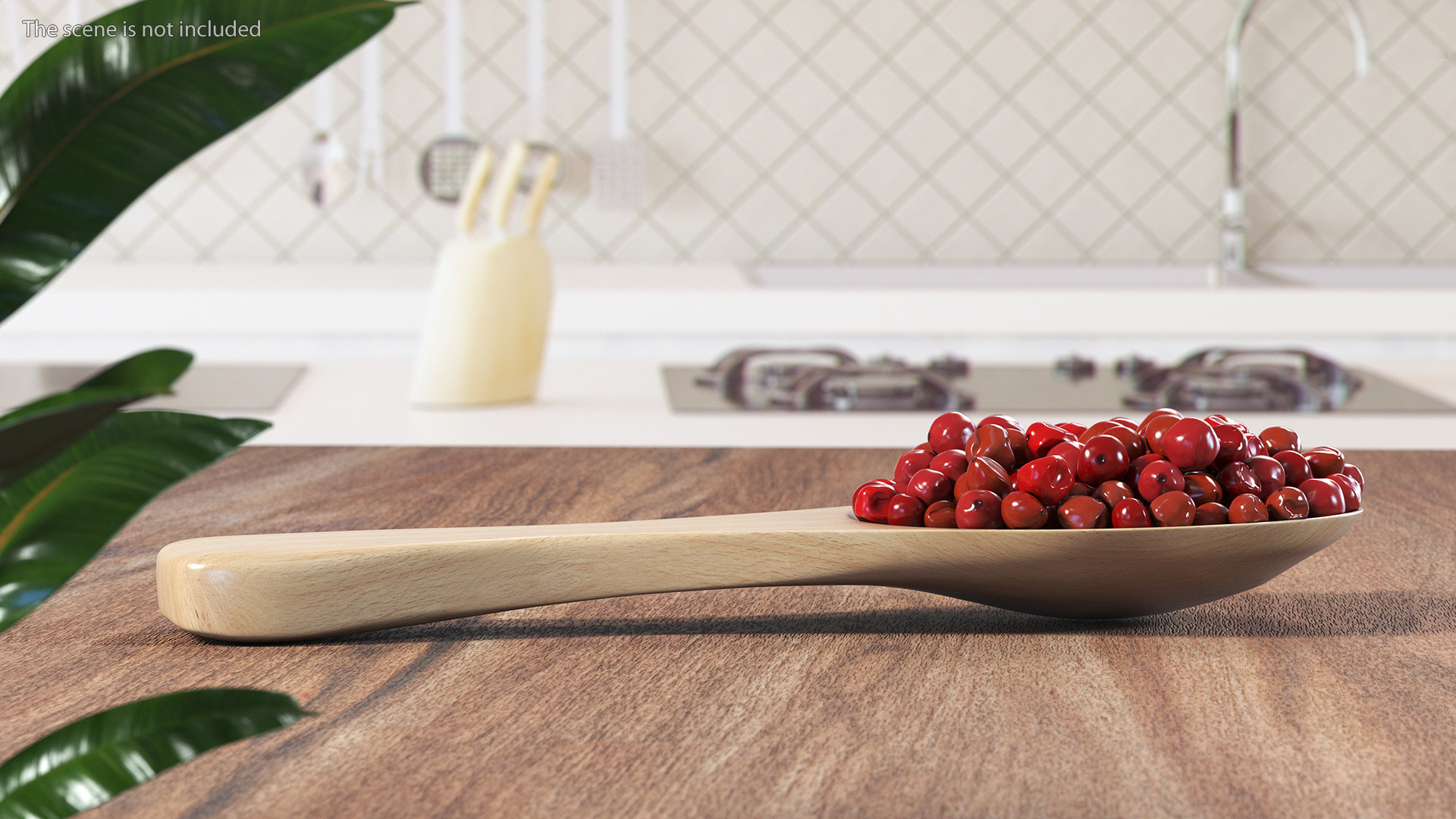 Spoon of Red Dried Peppercorn 3D model