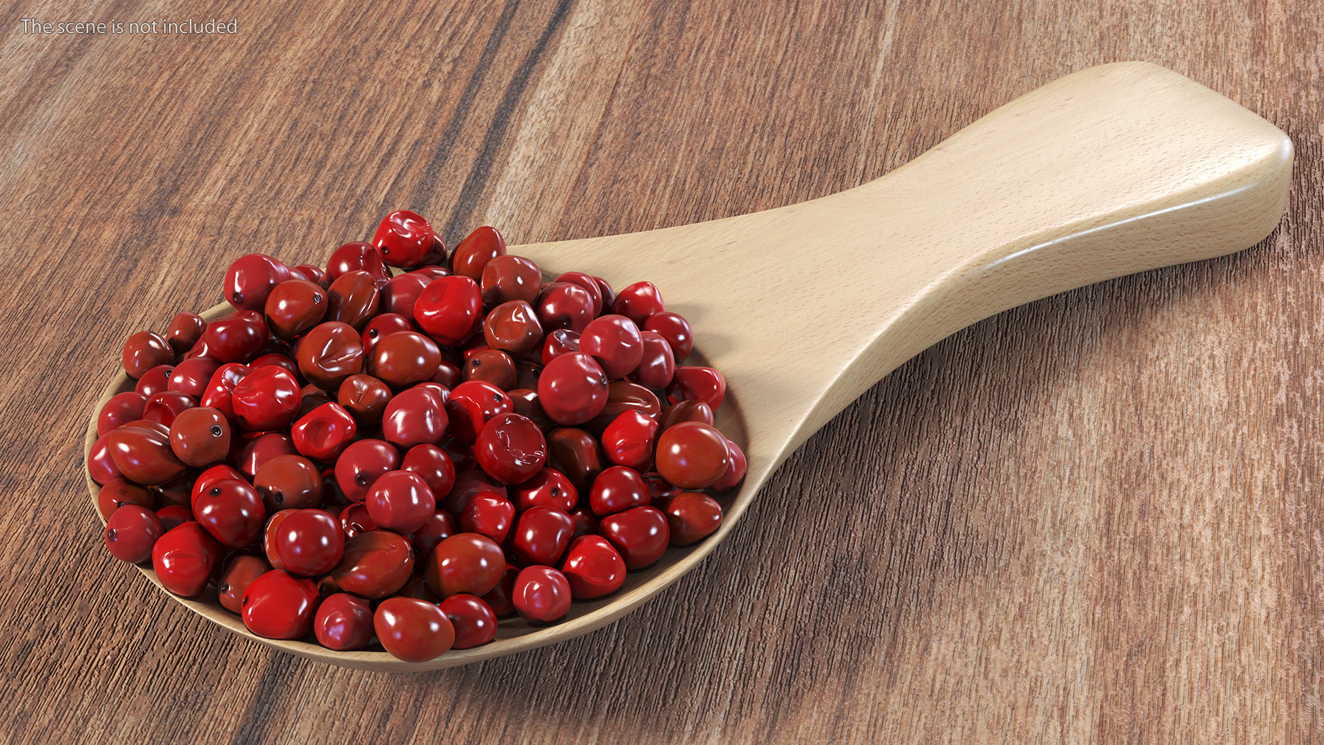 Spoon of Red Dried Peppercorn 3D model