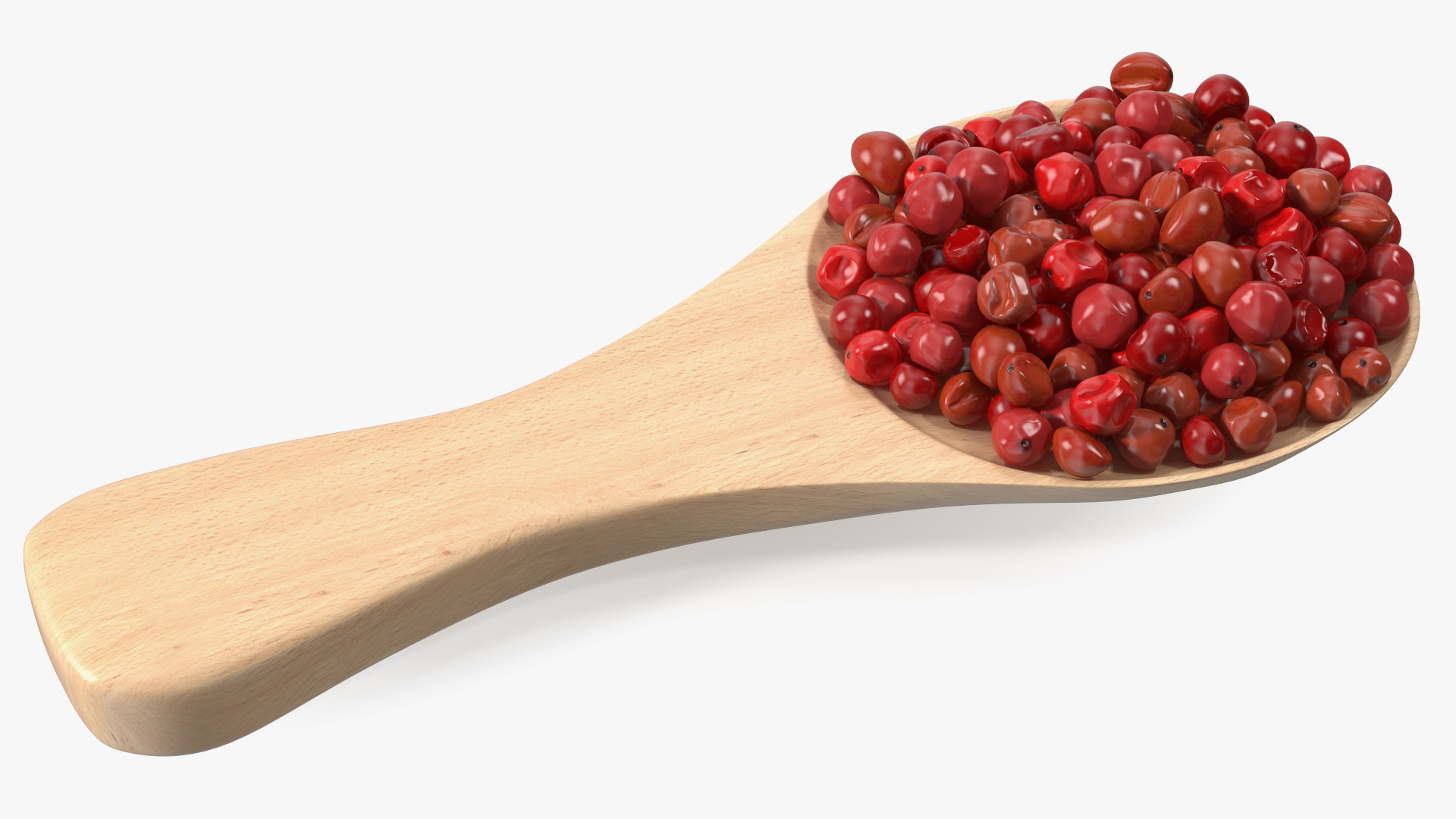 Spoon of Red Dried Peppercorn 3D model