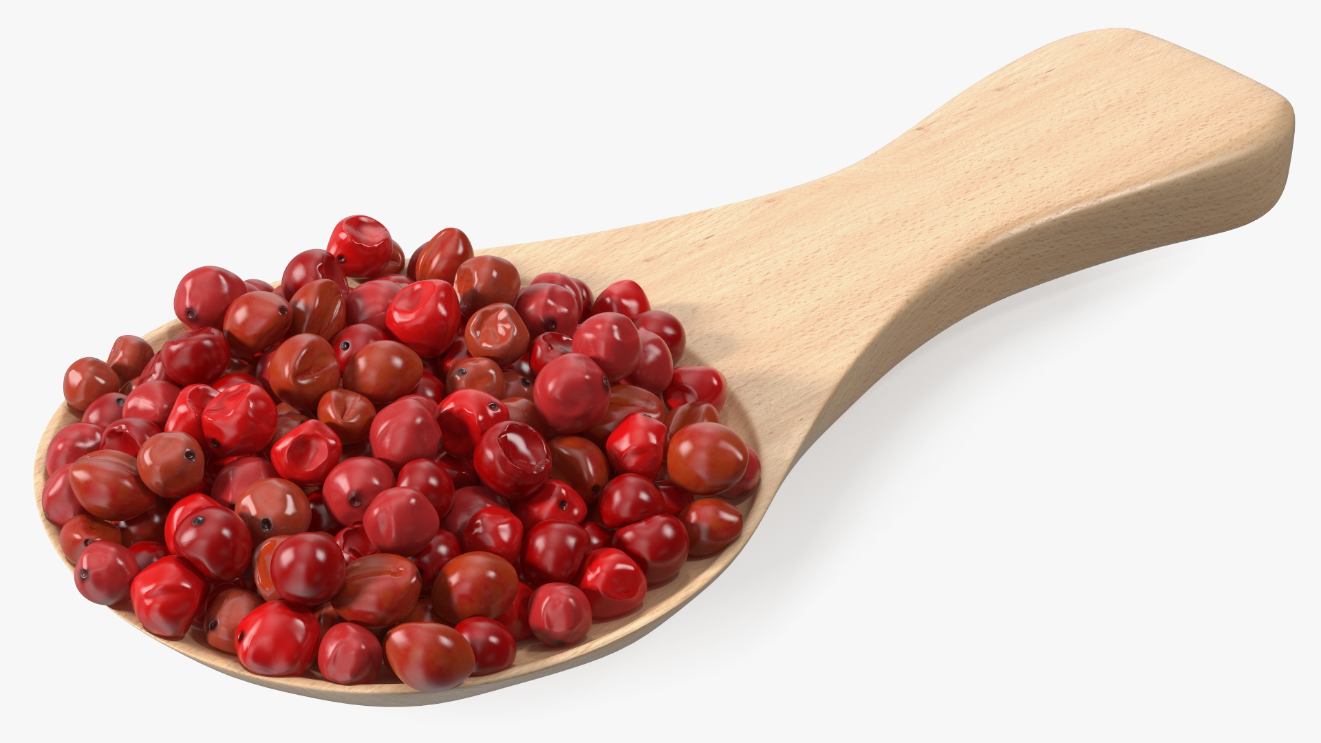 Spoon of Red Dried Peppercorn 3D model