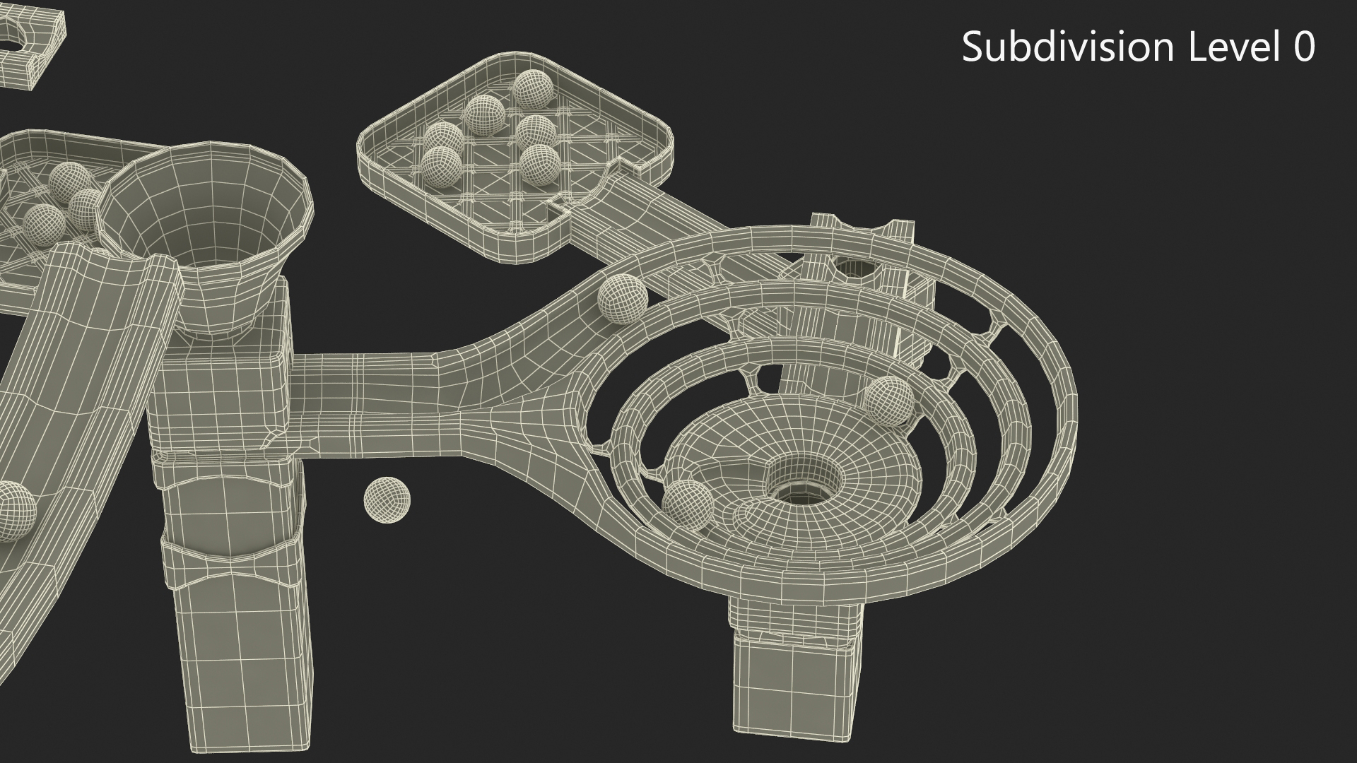 3D Marble Run Toy Set model