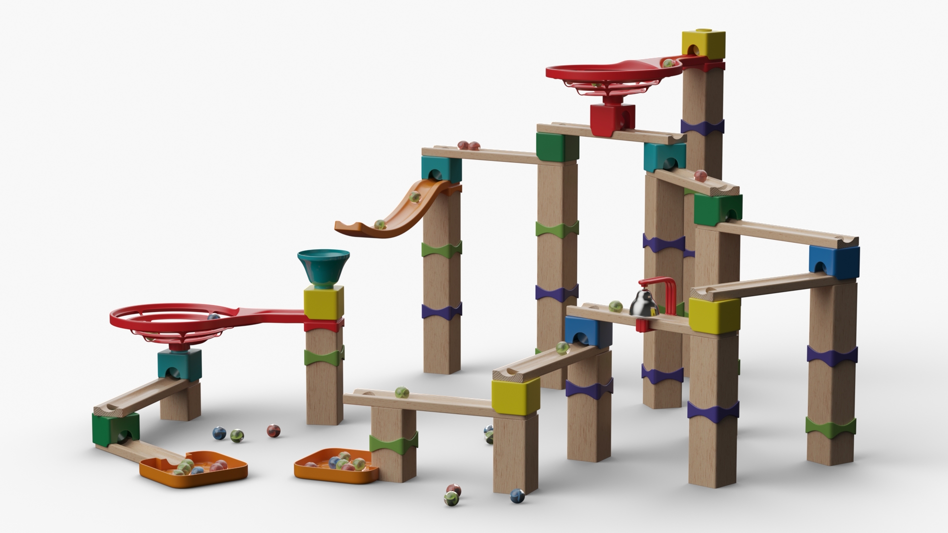 3D Marble Run Toy Set model