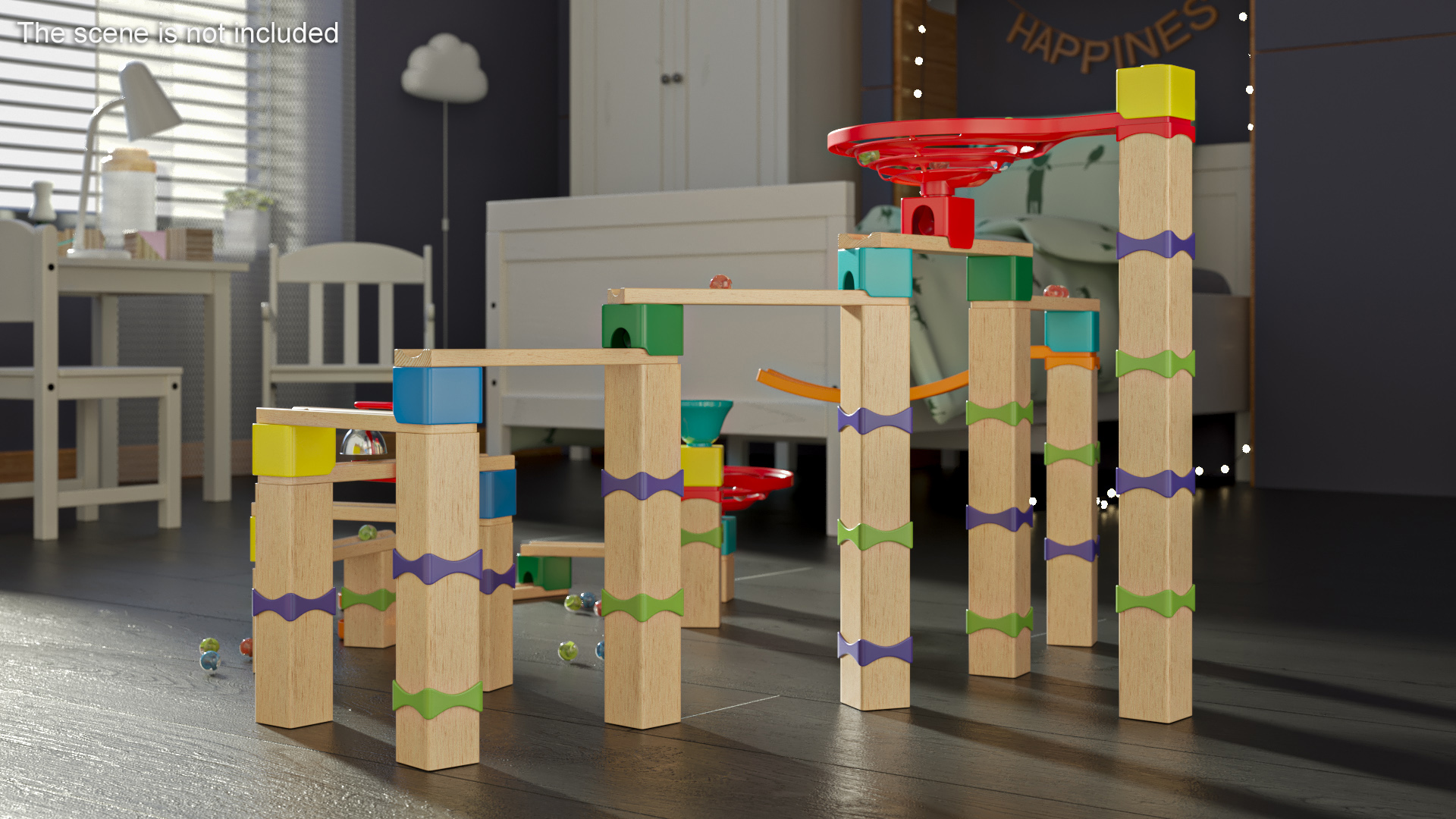 3D Marble Run Toy Set model