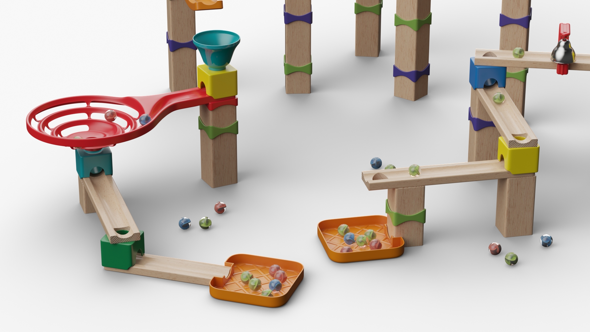 3D Marble Run Toy Set model